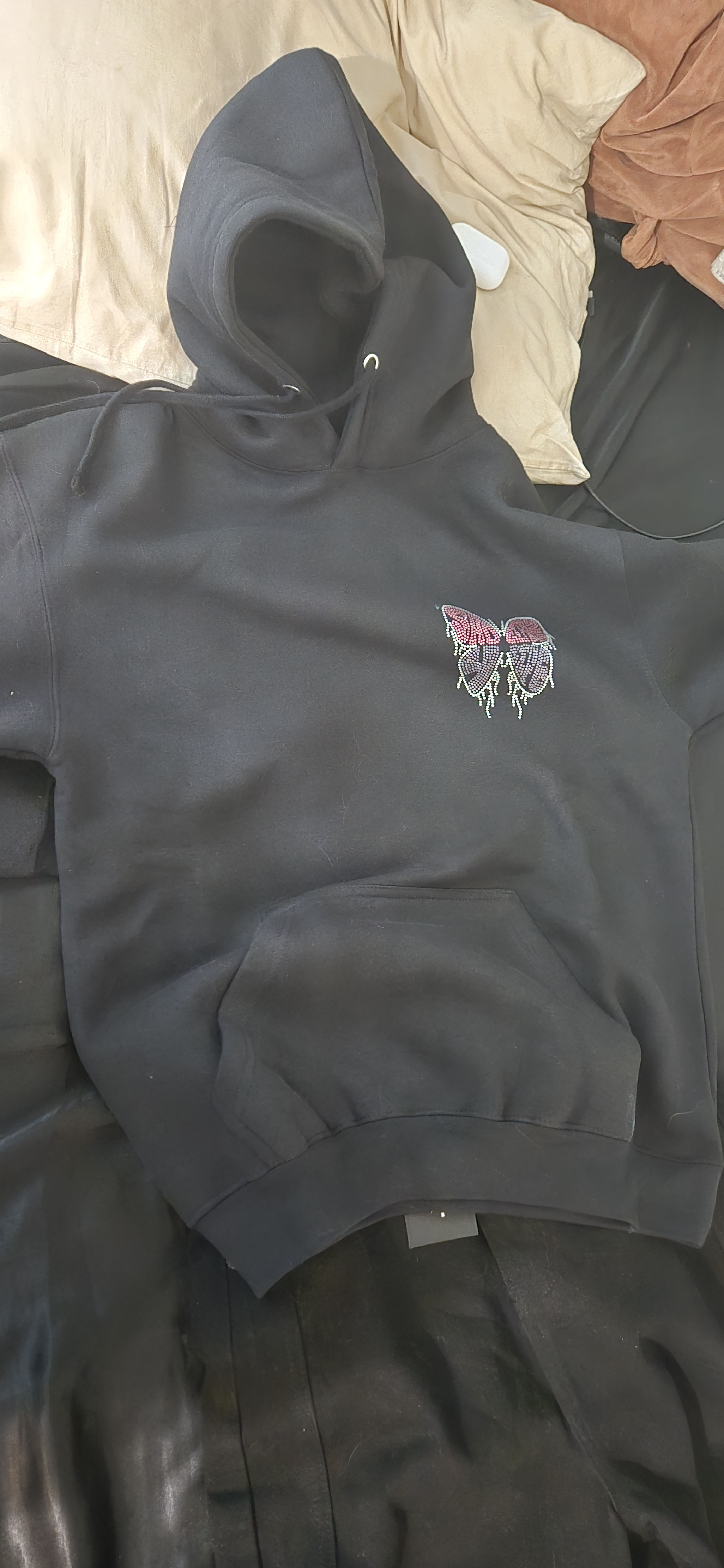 Sad Boys sad girlz rhinestone hoodie Size S / US 4 / IT 40 - 2 Thumbnail