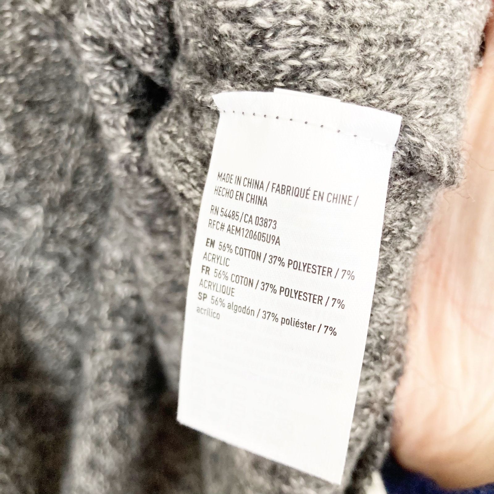 American Eagle Outfitters American Eagle Gray Knit Sweater Sz M Size M / US 6-8 / IT 42-44 - 4 Thumbnail