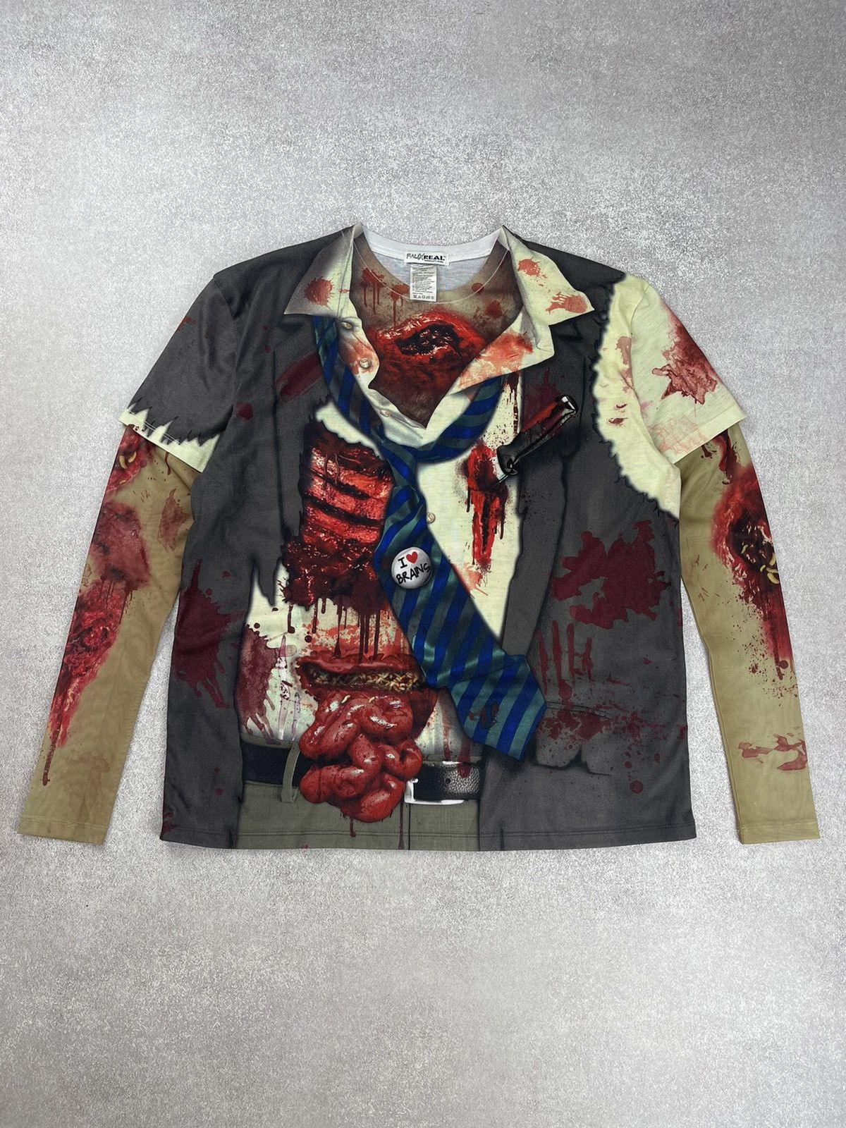 Designer Faux Real Zombie Dead Man Halloween Longsleeve Size L Size US L / EU 52-54 / 3 - 1 Thumbnail