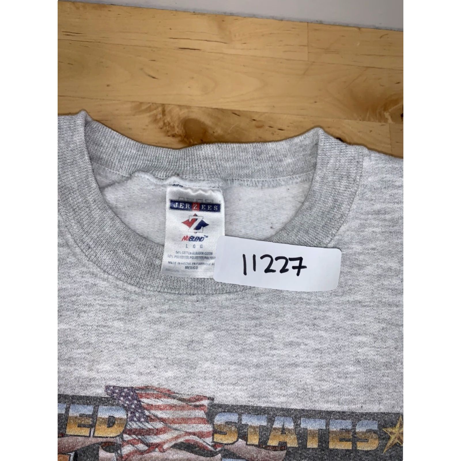 Jerzees Vtg United States Military Support Our Troops Sweatshirt Mens L Gray JERZEES Crew Neck Long Sleeve Graphic Print Pullover All Seasons Sweatshirt Size US L / EU 52-54 / 3 - 3 Thumbnail