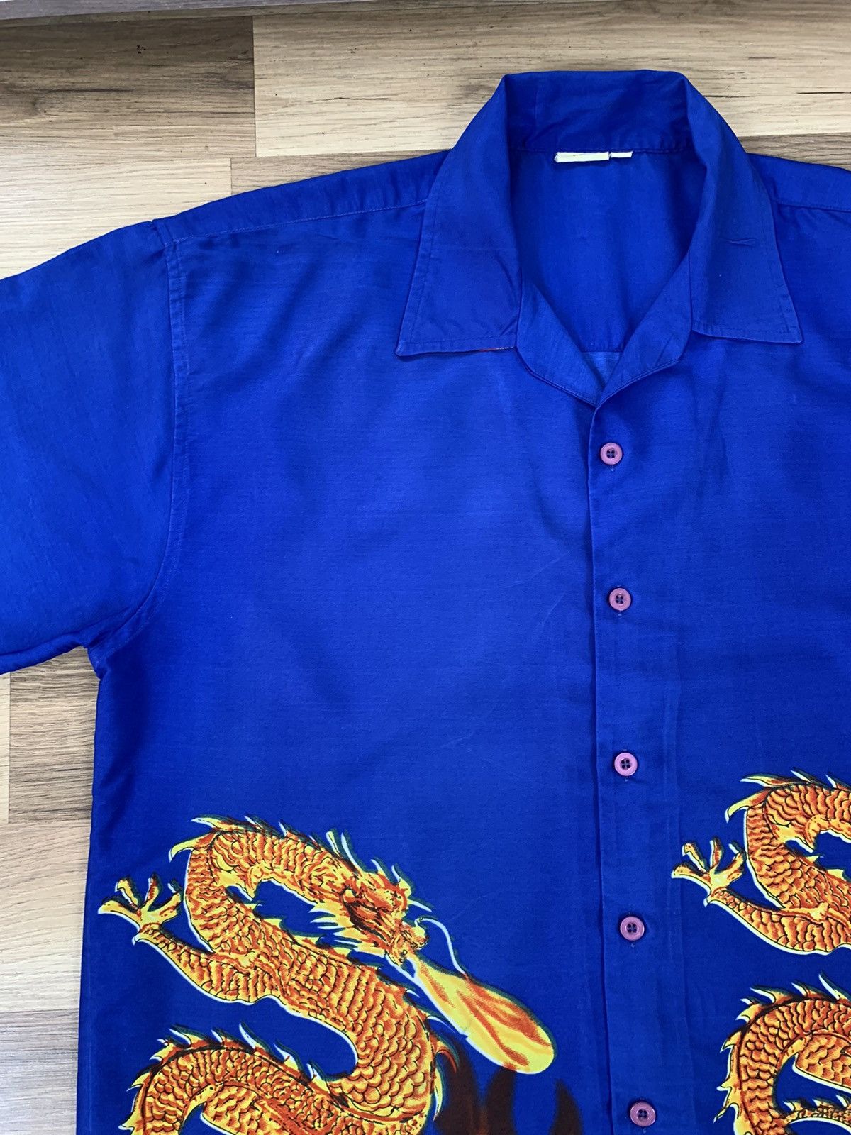 Vintage Vintage Y2K Japanese Style Dragon Flame Shirt Button Up Size US L / EU 52-54 / 3 - 3 Thumbnail