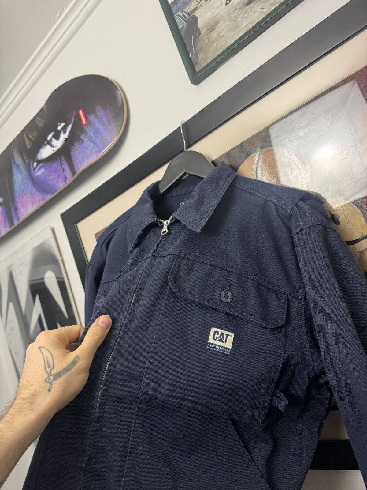 Caterpillar CAT Caterpillar Work Jacket Vintage Workwear Cropped Boxy Size US M / EU 48-50 / 2 - 5 Thumbnail