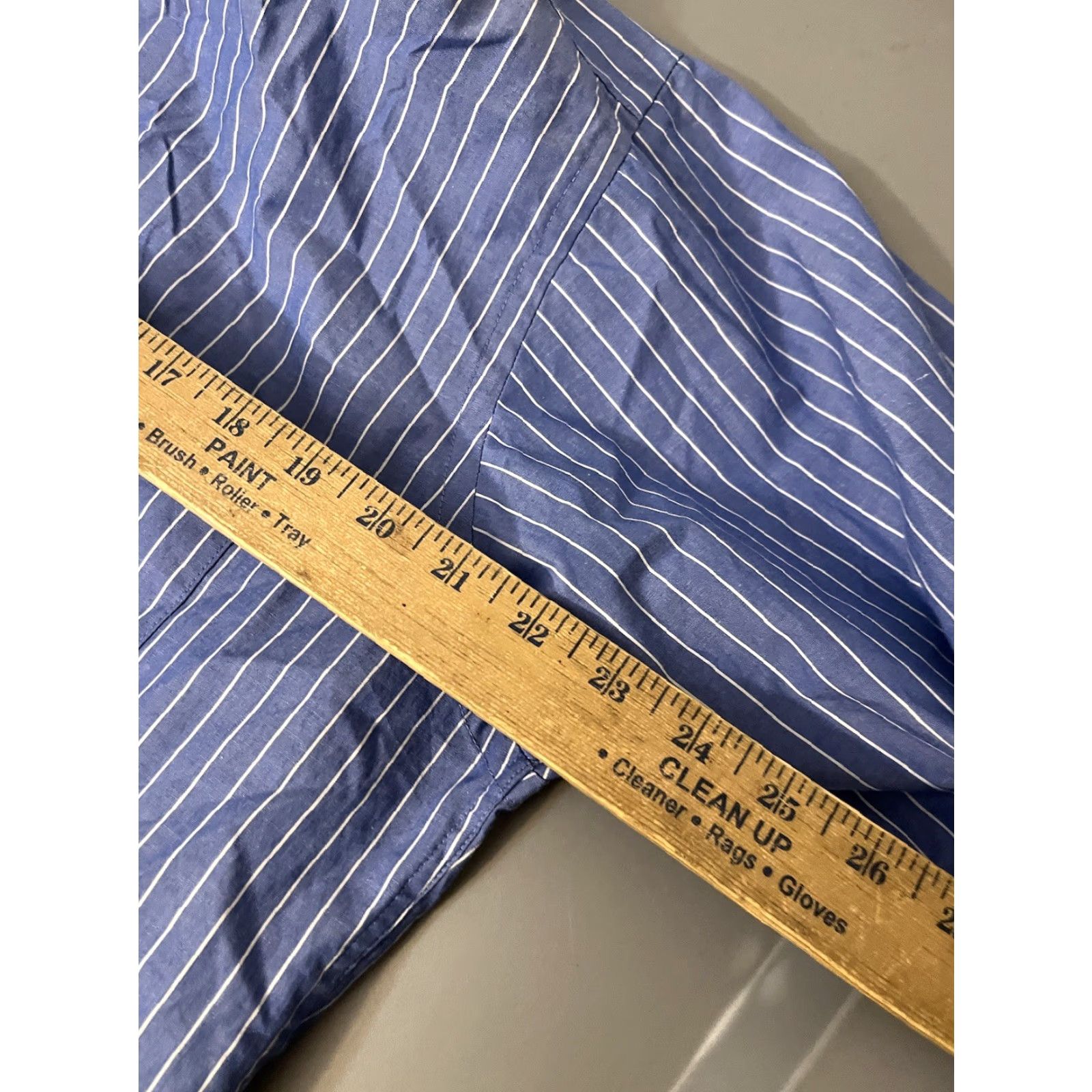 Chaps Chaps Shirt Men Large Blue Button-Down Long Sleeve Striped Cotton Polyester Button-Up Size US L / EU 52-54 / 3 - 5 Thumbnail