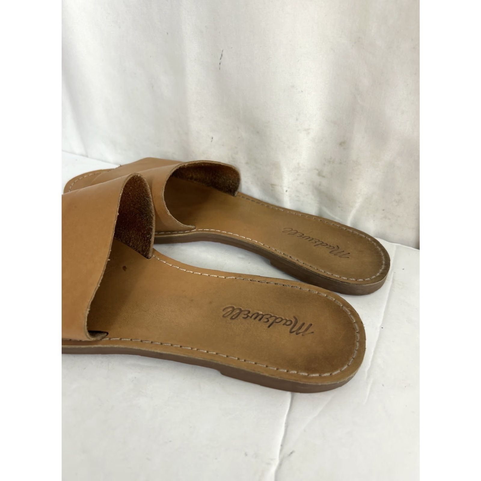 Madewell Madewell Women's Boardwalk Post Slide Sandals Slip-On Leather True Tan 9 Size US 9 / IT 39 - 7 Thumbnail