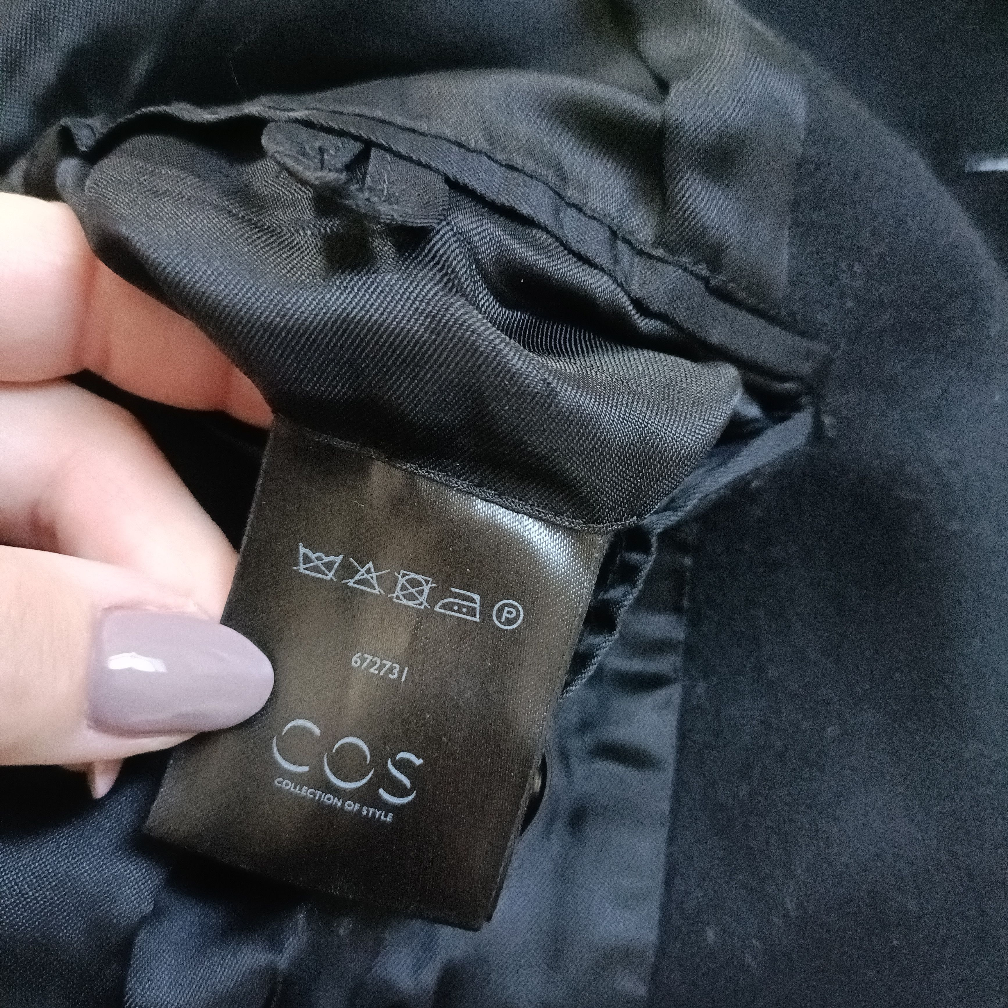 Cos Men's Black Coat with Belt ! Size US M / EU 48-50 / 2 - 7 Thumbnail