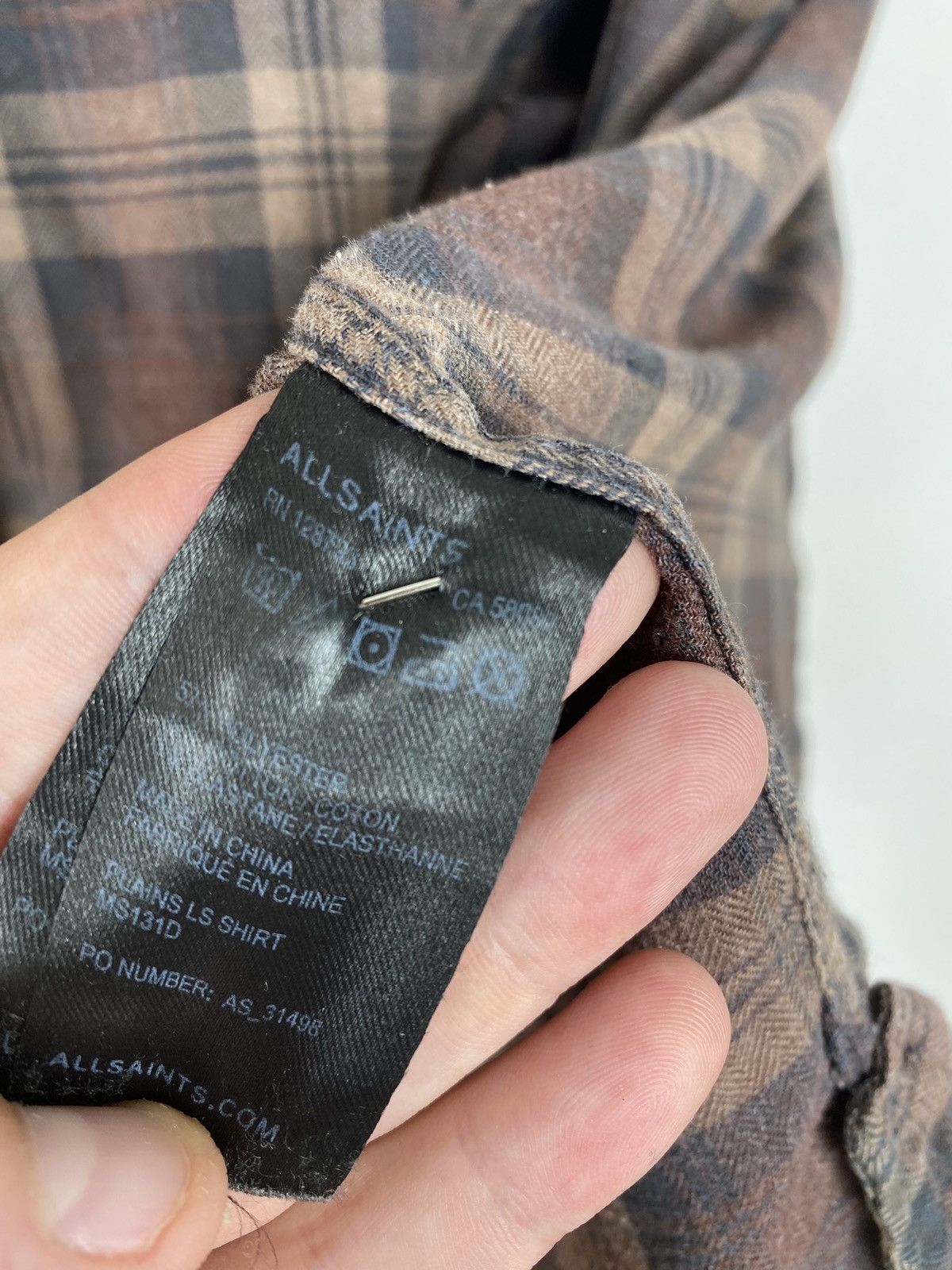 Allsaints Men’s Allsaints Plains Long Sleeve Shirt size L Size US L / EU 52-54 / 3 - 6 Thumbnail