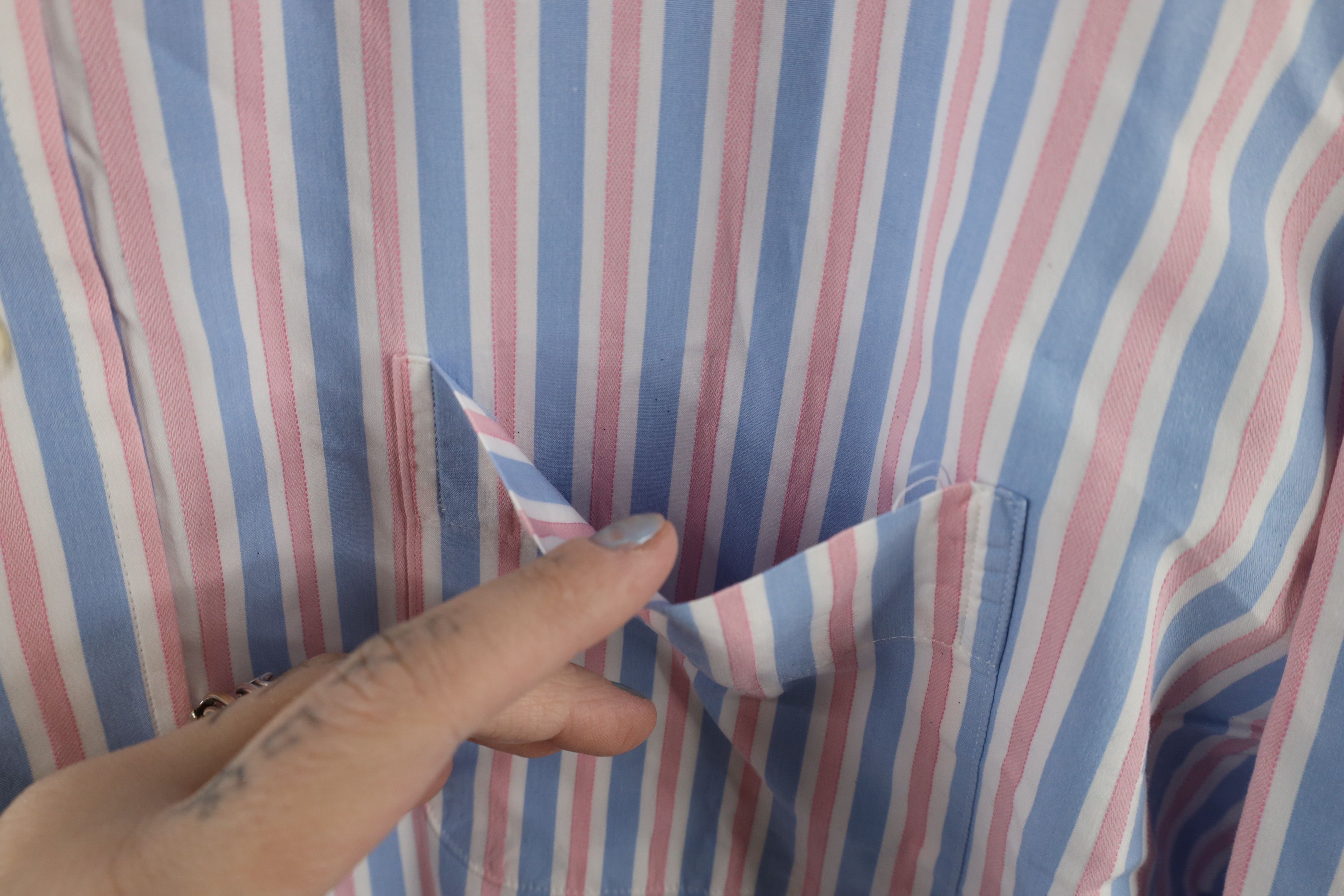 J.McLaughlin × Vintage Vtg 90s J McLaughlin Block Cotton Oxford Button Down Shirt Size US XL / EU 56 / 4 - 5 Thumbnail