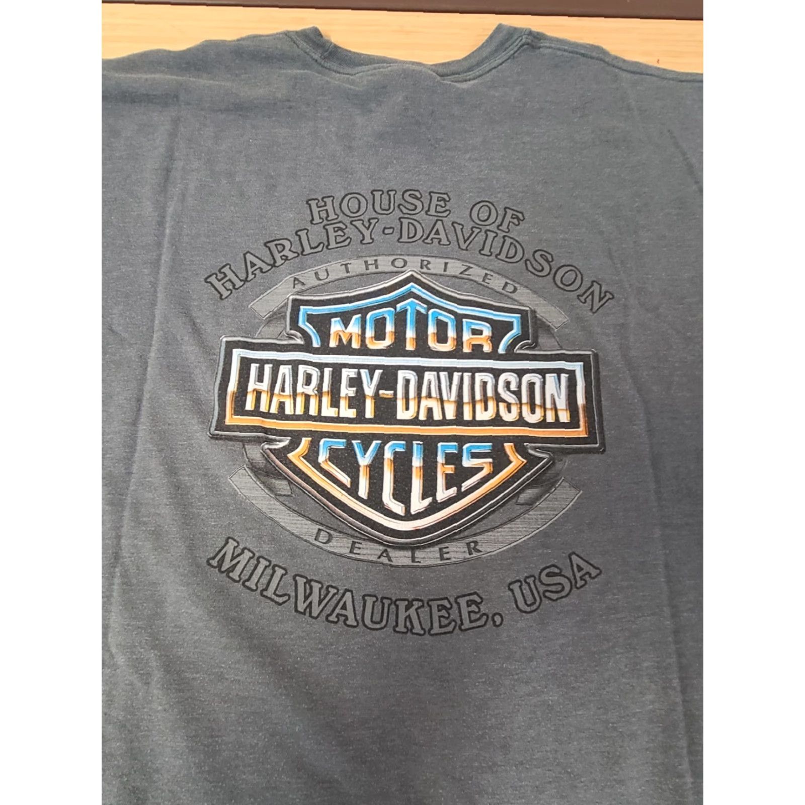 Harley Davidson Harley-Davidson T Shirt Men 3XL Gray Milwaukee Motorcycle Graphic Solid Crew Short Sleeve Cotton Blend Polyester Blend Regular Size US XXL / EU 58 / 5 - 5 Thumbnail