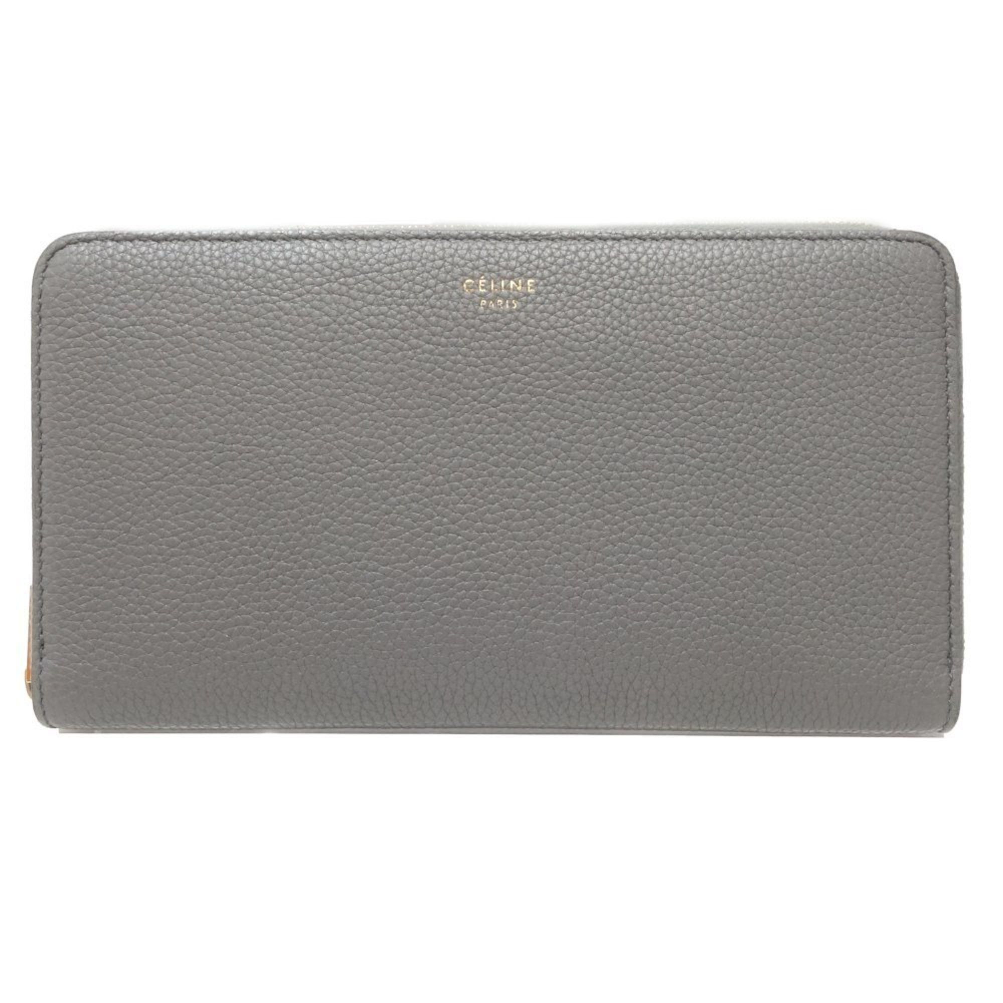 image of Celine Long Wallet Large Zipped Multi-Function Call Gray 105003Au8.10Kl 082043 in Coal, Women's