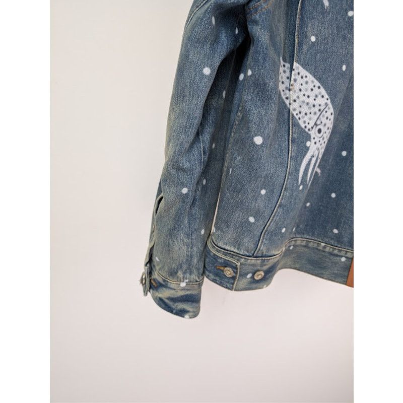 Loewe o1rshd1 Sketch Print Denim Jacket in Mid Blue Size US M / EU 48-50 / 2 - 14 Thumbnail