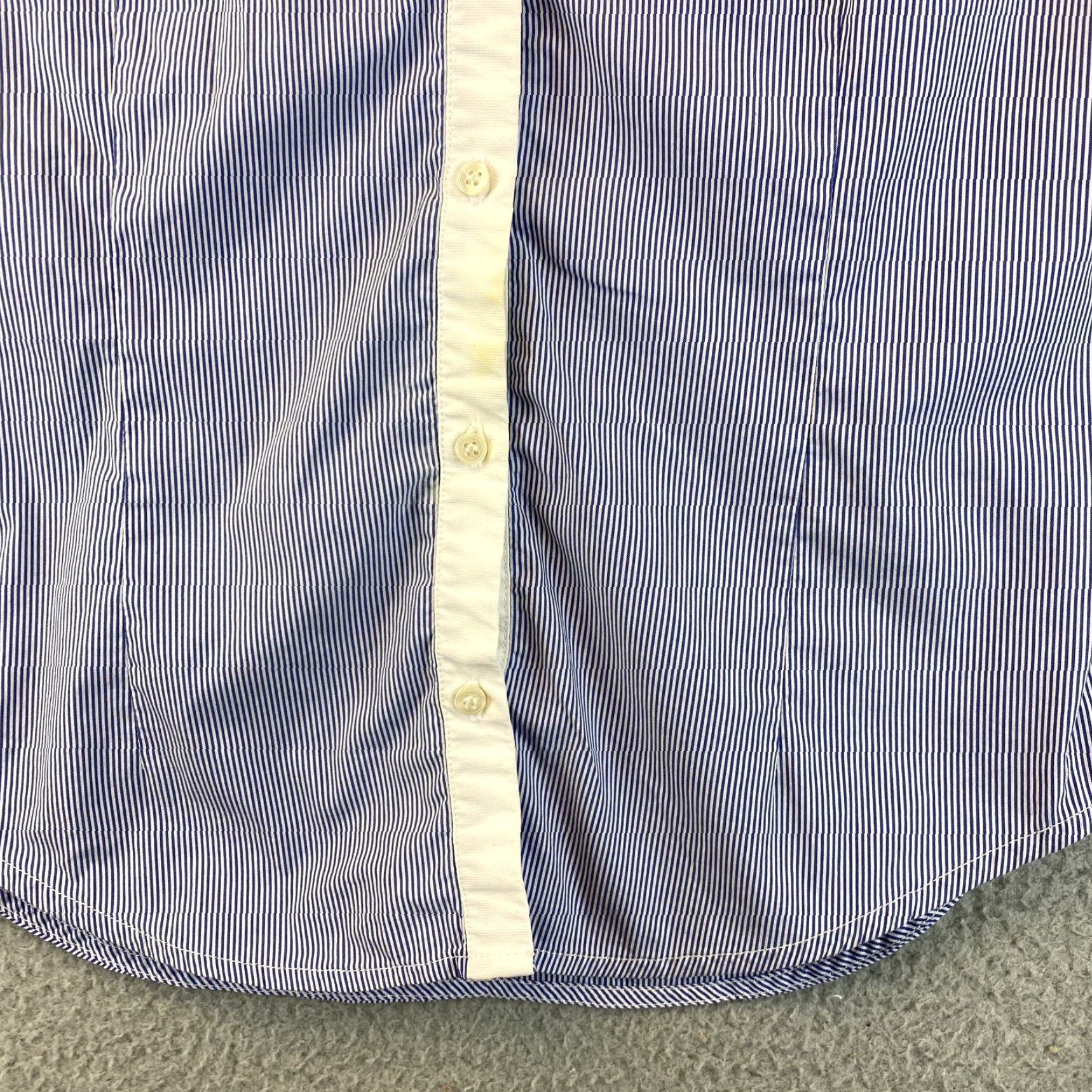 Zara ZARA Blouse Shirt Women Long Sleeve Button Front Collared Striped Sheer White XS Regular Size XS Women's Blouse Size XS / US 0-2 / IT 36-38 - 3 Thumbnail