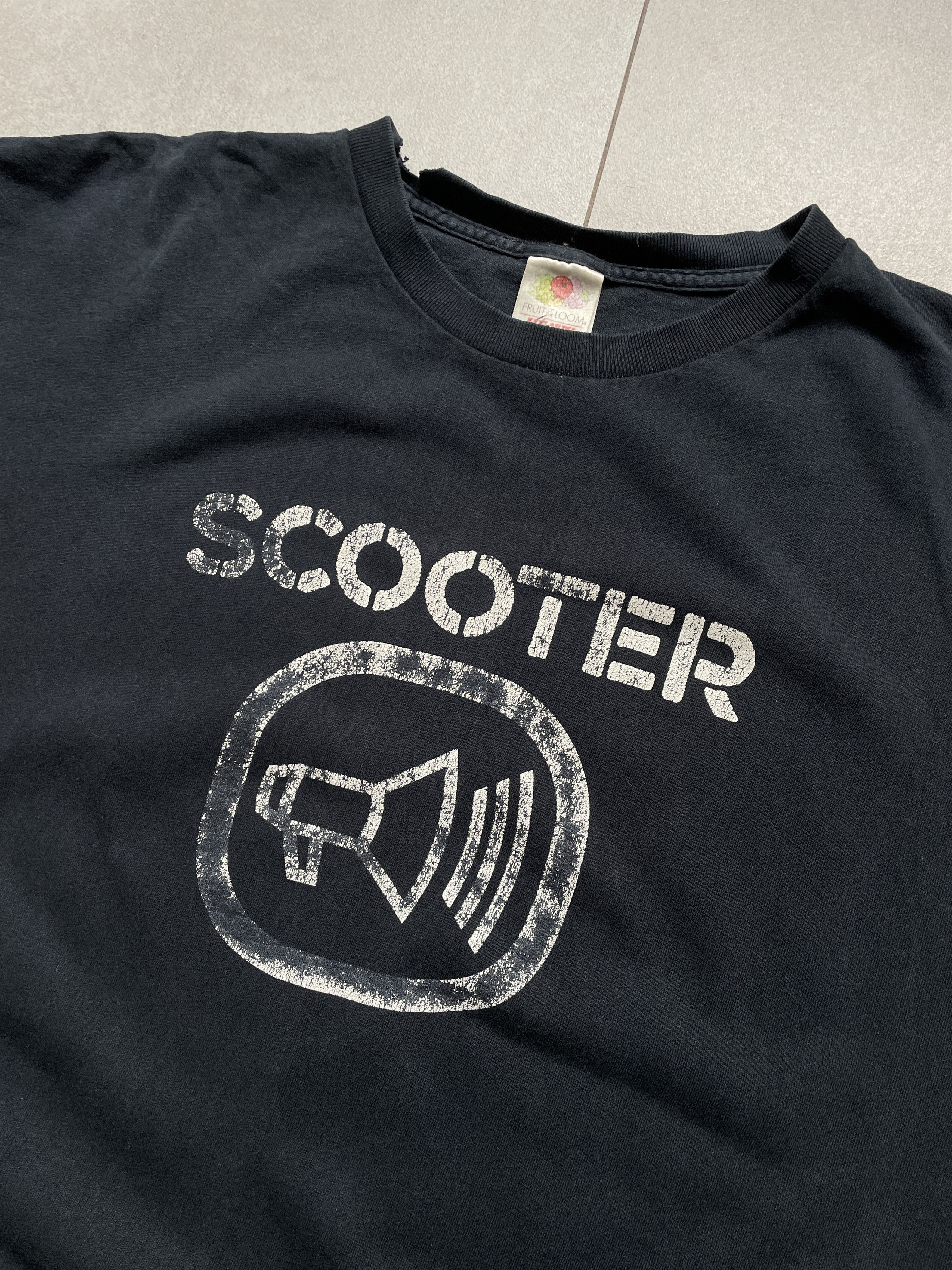 Vintage Y2K SCOOTER JUMPSTYLE HARDSTYLE BLACK DISTRESSED TEE Size US XL / EU 56 / 4 - 2 Thumbnail