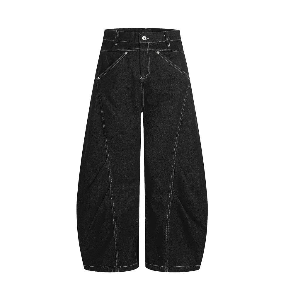 Vintage Loose men's retro patchwork scimitar jeans Size US 32 / EU 48 - 1 Thumbnail