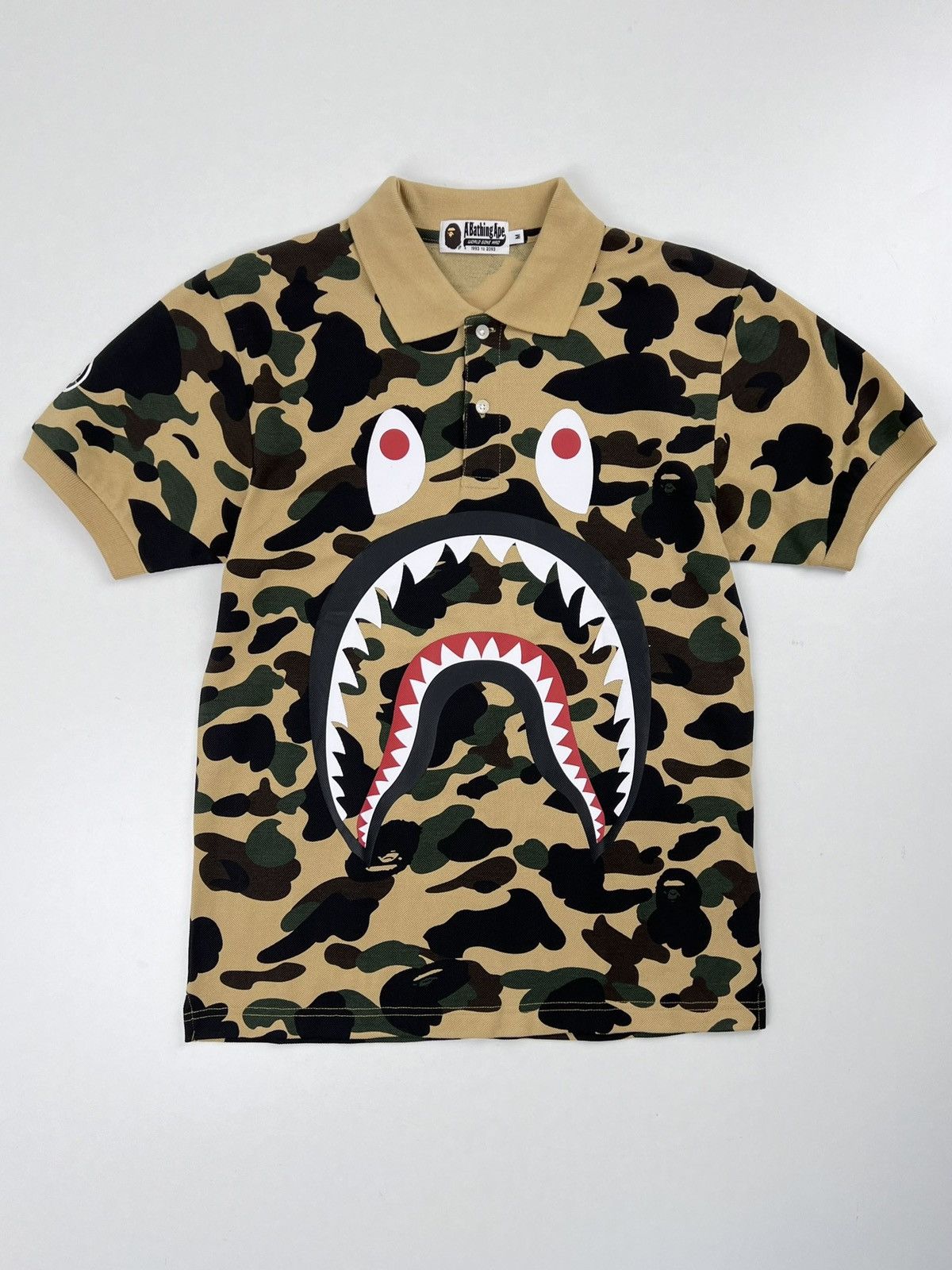 ★BAPE Relax Silhouette Side Shark Polo★ BAPE Relax Silhouette Side Shark Polo Black/Yellow Men's