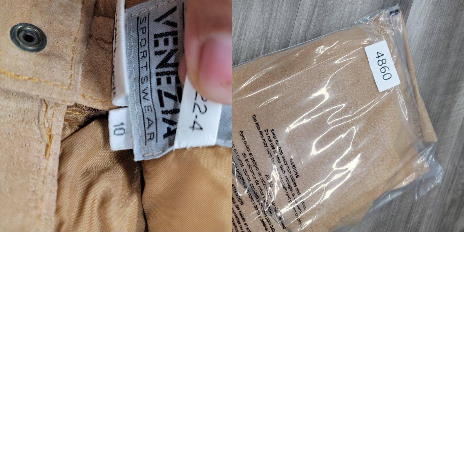 Vintage Venezia Leather Suede Skirt Womens Size 10 Tan Maxi Lined Back Vent Western Lane Bryant Size 32" / US 10 / IT 46 - 9 Thumbnail