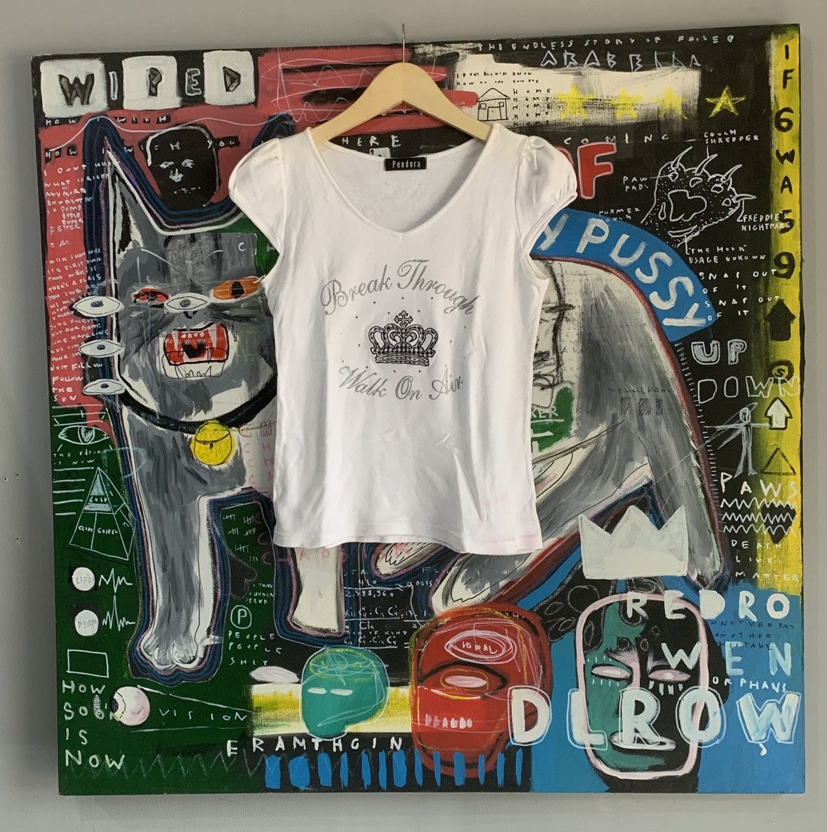 Japanese Brand Japanese Pendora Poem Crown Women Tee Size S / US 4 / IT 40 - 1 Thumbnail