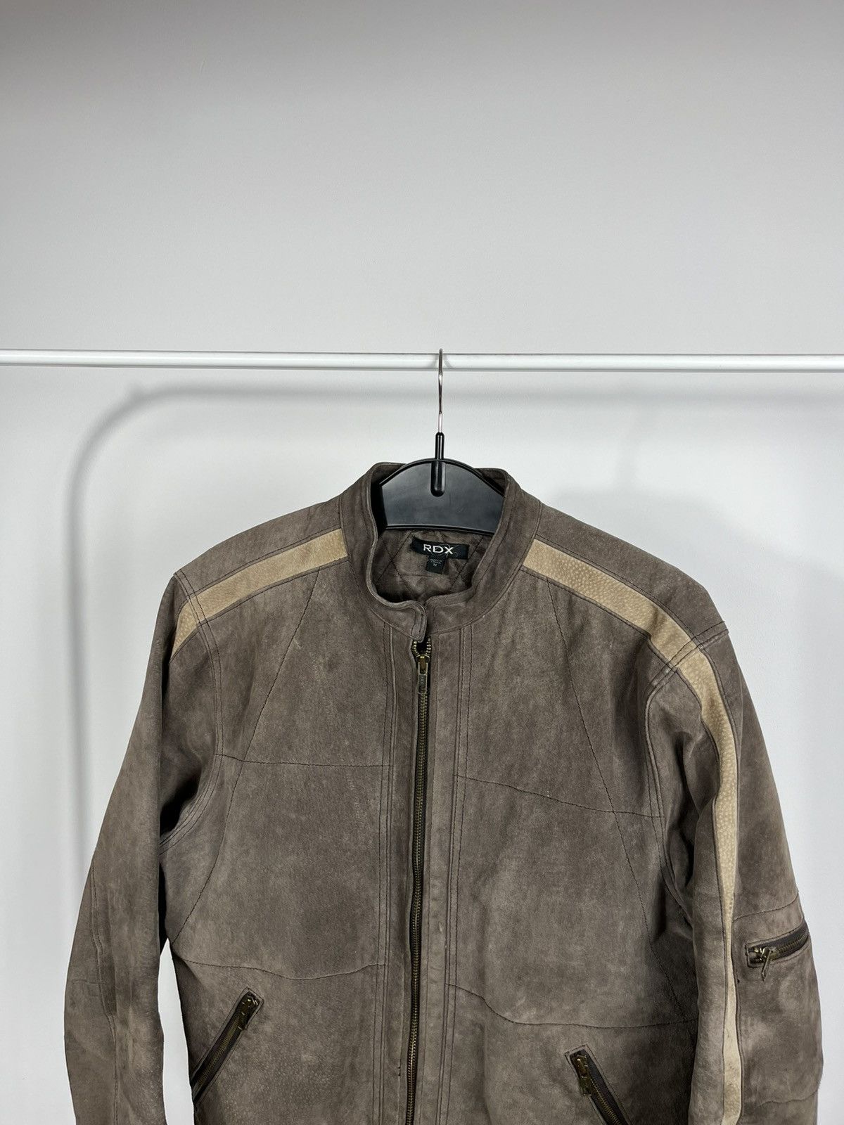 Leather RDX Brown Suede Leather Biker Jacket Racer Moto Men Size M Size US M / EU 48-50 / 2 - 3 Thumbnail