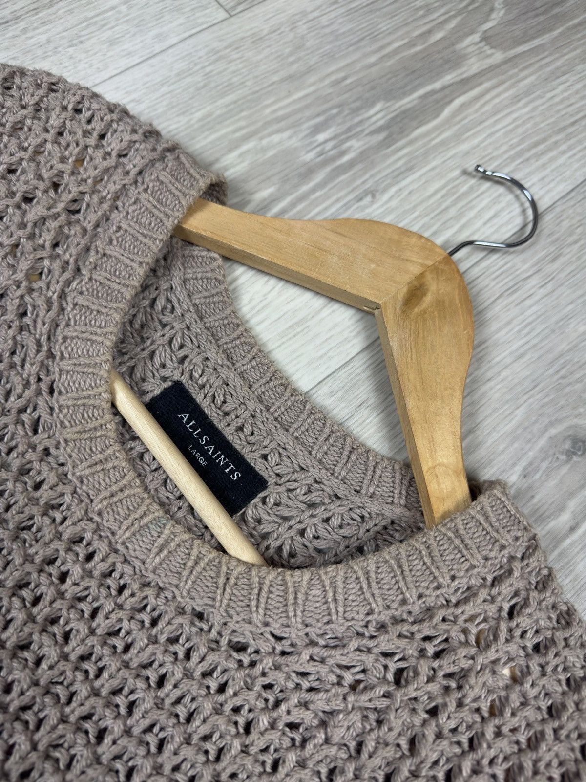 Allsaints Allsaints Chunky Open Knit Sweater Pullover Oversized L Size US XL / EU 56 / 4 - 3 Thumbnail