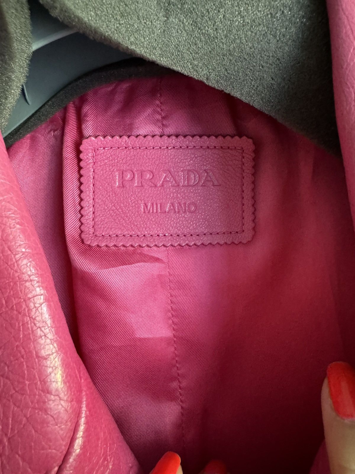 Prada New Prada pink leather trench coat, size S int Size S / US 4 / IT 40 - 5 Thumbnail