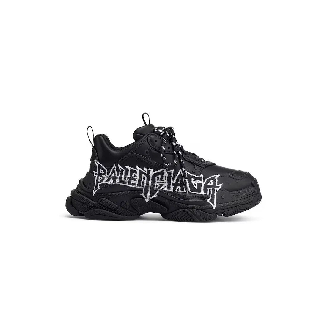 Balenciaga o1tr1nto0525 Triple S Sneakers DIY Metal in Black/White Size US 13 / EU 46 - 1 Thumbnail