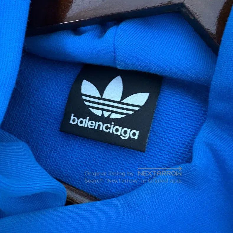 Balenciaga Balenciaga Limited Pale Blue Hoodie Sweatshirt Size US M / EU 48-50 / 2 - 3 Thumbnail