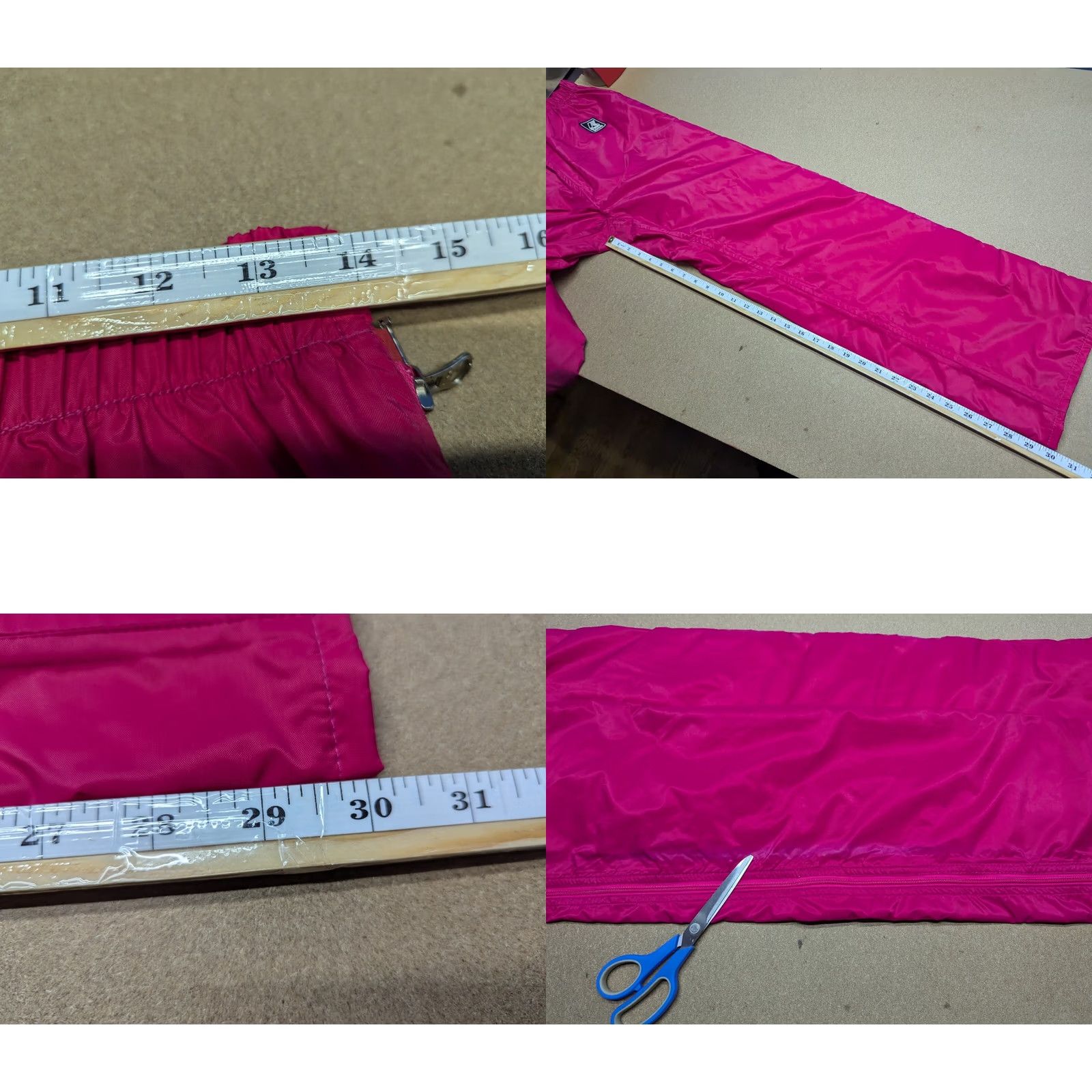 K-Way K-Way 2000 Womens Vintage Neon Pink Windbreaker Pants Zip Bottoms Size 8 Size 30" / US 8 / IT 44 - 8 Thumbnail