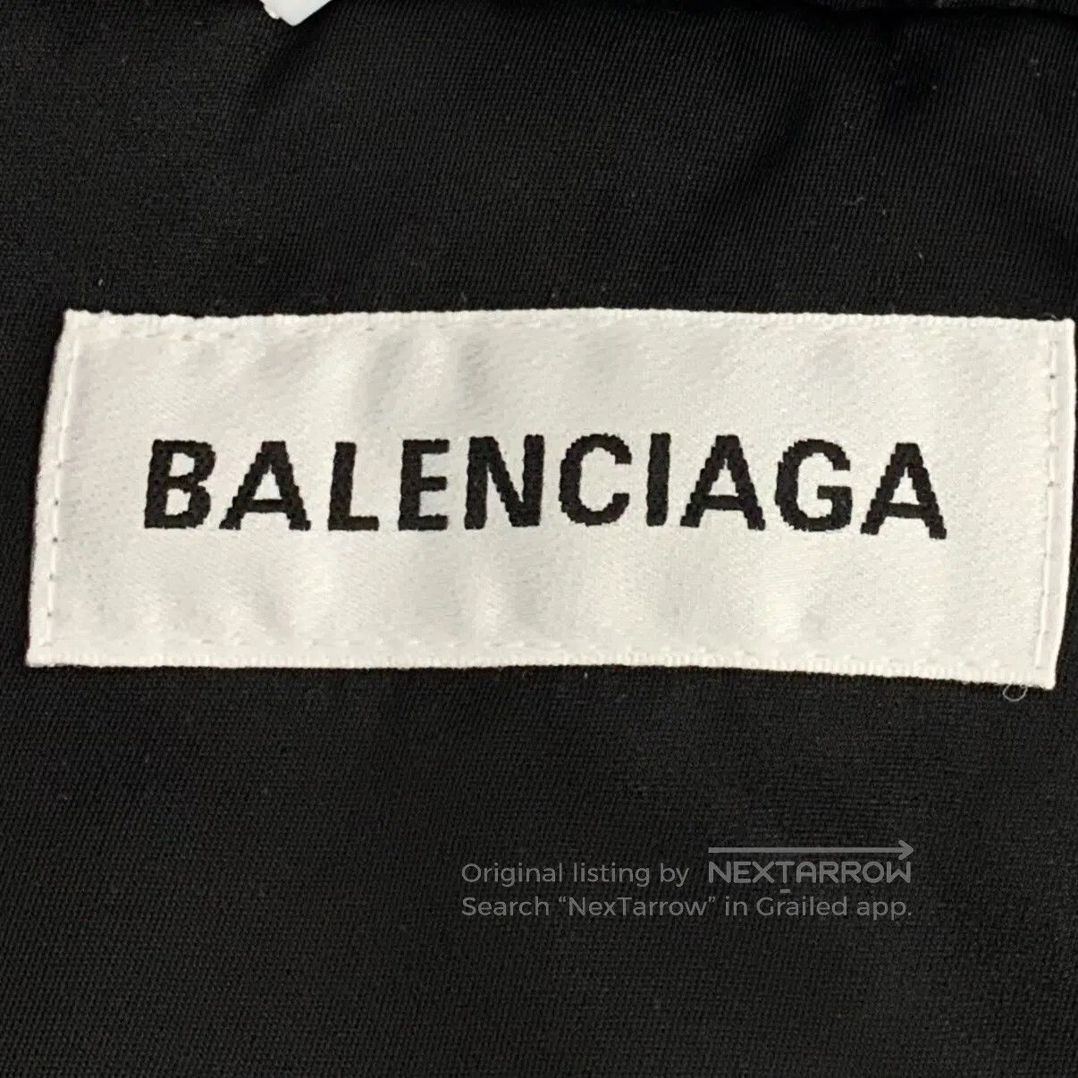 Balenciaga Balenciaga Black Logo Lettering Embroidered Hooded Drawstr Size XXS / US 00 / IT 34 - 6 Thumbnail