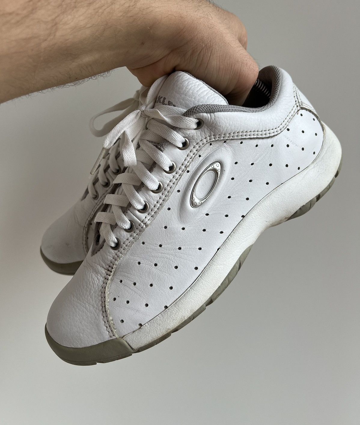 Oakley × Vintage Vintage Oakley White Leather Sneakers Size US 8.5 / EU 41-42 - 5 Thumbnail