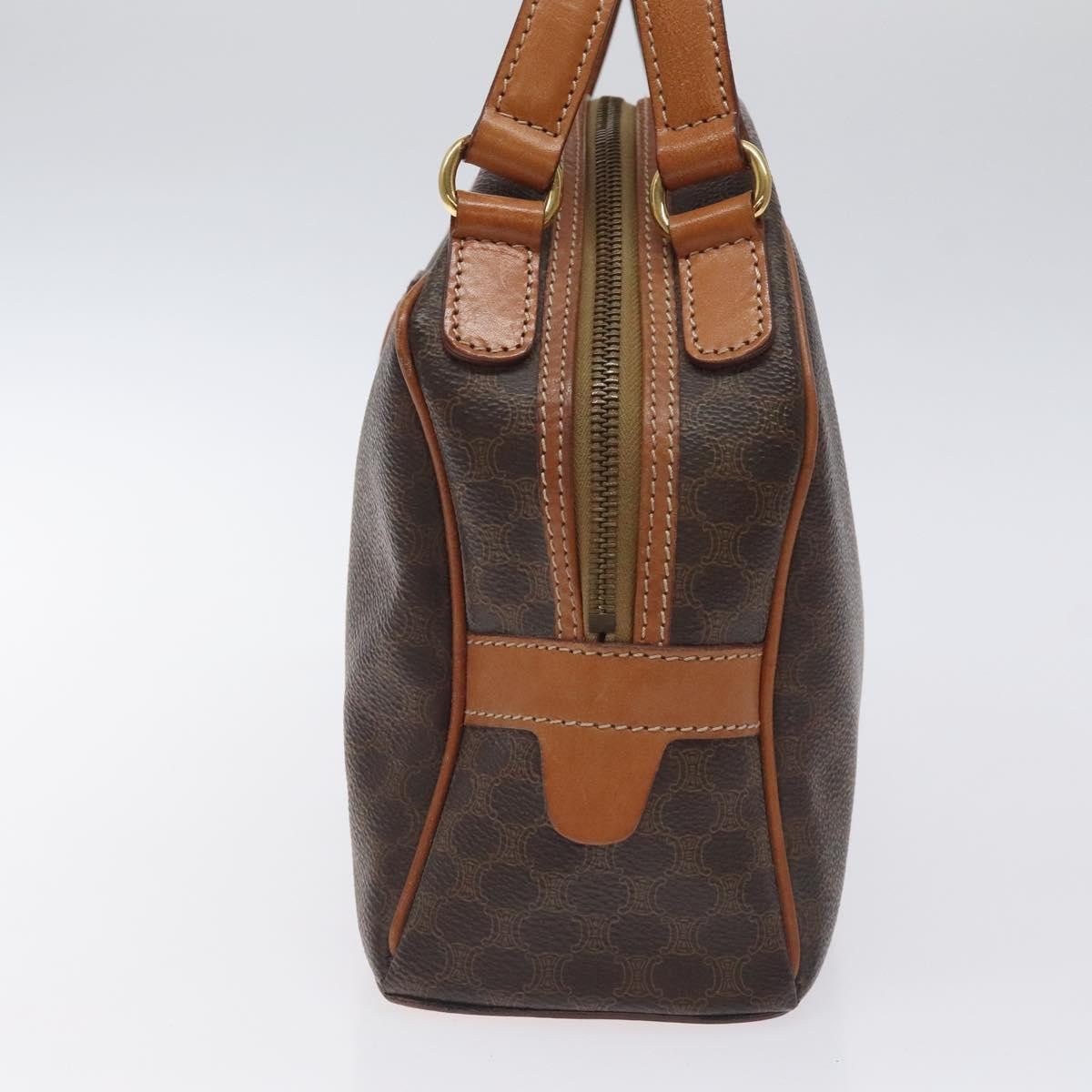 Celine CELINE Macadam Canvas Hand Bag Pvc Leather Brown Gold Size ONE SIZE - 5 Thumbnail