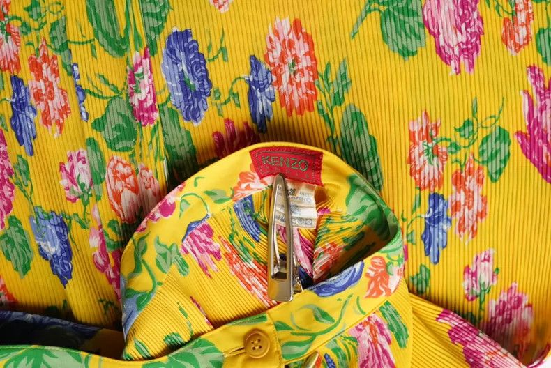 Kenzo KENZO 1980s poster style pleated floral set Size XS / US 0-2 / IT 36-38 - 6 Thumbnail