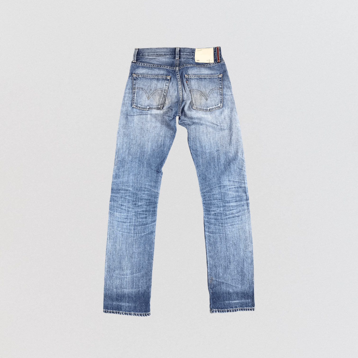 Levi's × Vintage Vintage Distress Levis 505 Red Loop Jeans-JM1432 Size US 30 / EU 46 - 2 Thumbnail