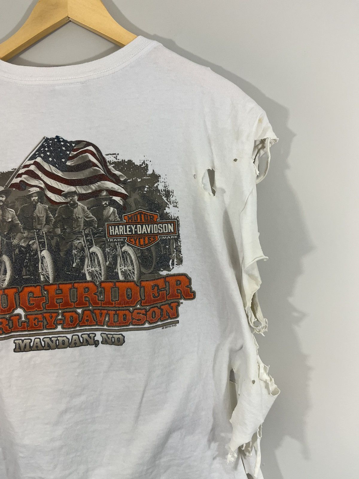 Harley Davidson Thrashed Harley Davidson Distressed Skull Boxy Fit Cut Off Size US XXL / EU 58 / 5 - 11 Thumbnail