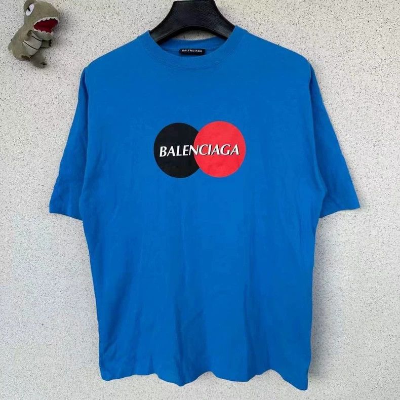 Balenciaga Balenciaga Blue MasterCard Short Sleeve Size US S / EU 44-46 / 1 - 1 Thumbnail
