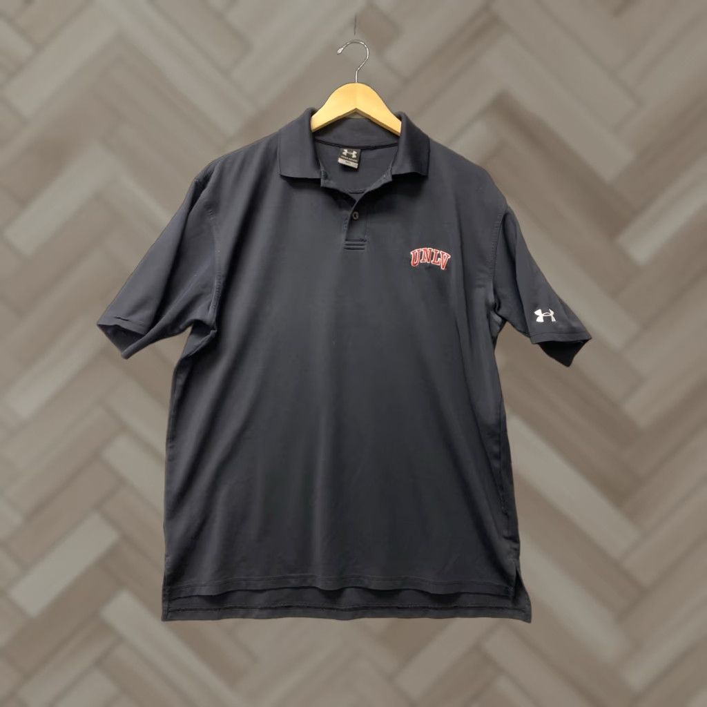Under Armour Under Armour Black Embroidered UNLV Rebels Poly Golf Polo Shirt Medium M /156-4 Size US M / EU 48-50 / 2 - 1 Thumbnail