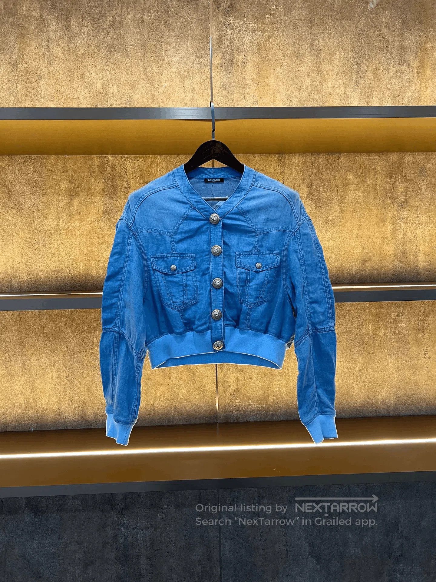 Balmain Balmain Spring 2011 Safety Pin Denim Jacket Decarnin