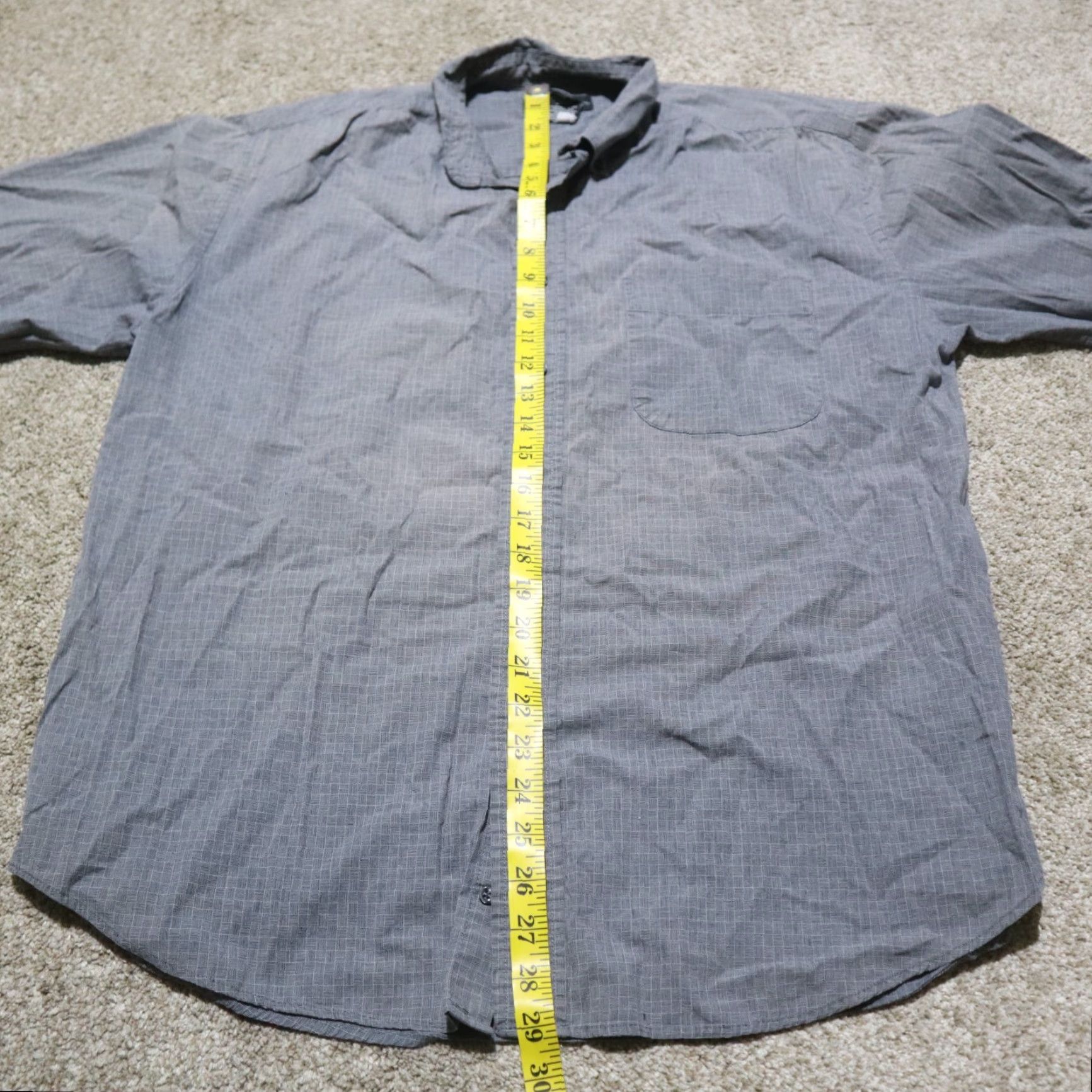 Croft & Barrow Croft & Barrow Shirt Geometric Pattern Button Up Gray Long Sleeve Mens M Size US M / EU 48-50 / 2 - 5 Thumbnail