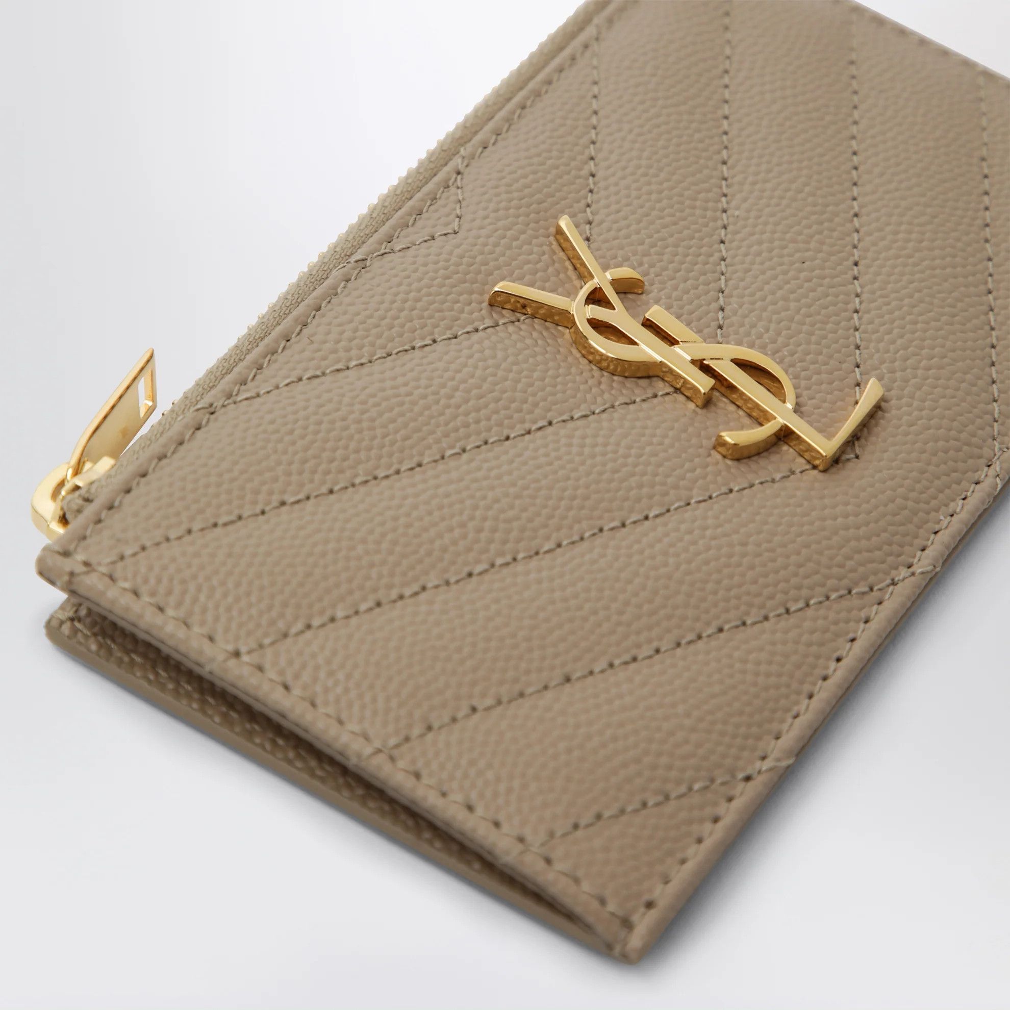 Saint Laurent Paris o1d2blof0526 Size: OS / Cassandre Card Holder in Beige Size ONE SIZE - 3 Thumbnail