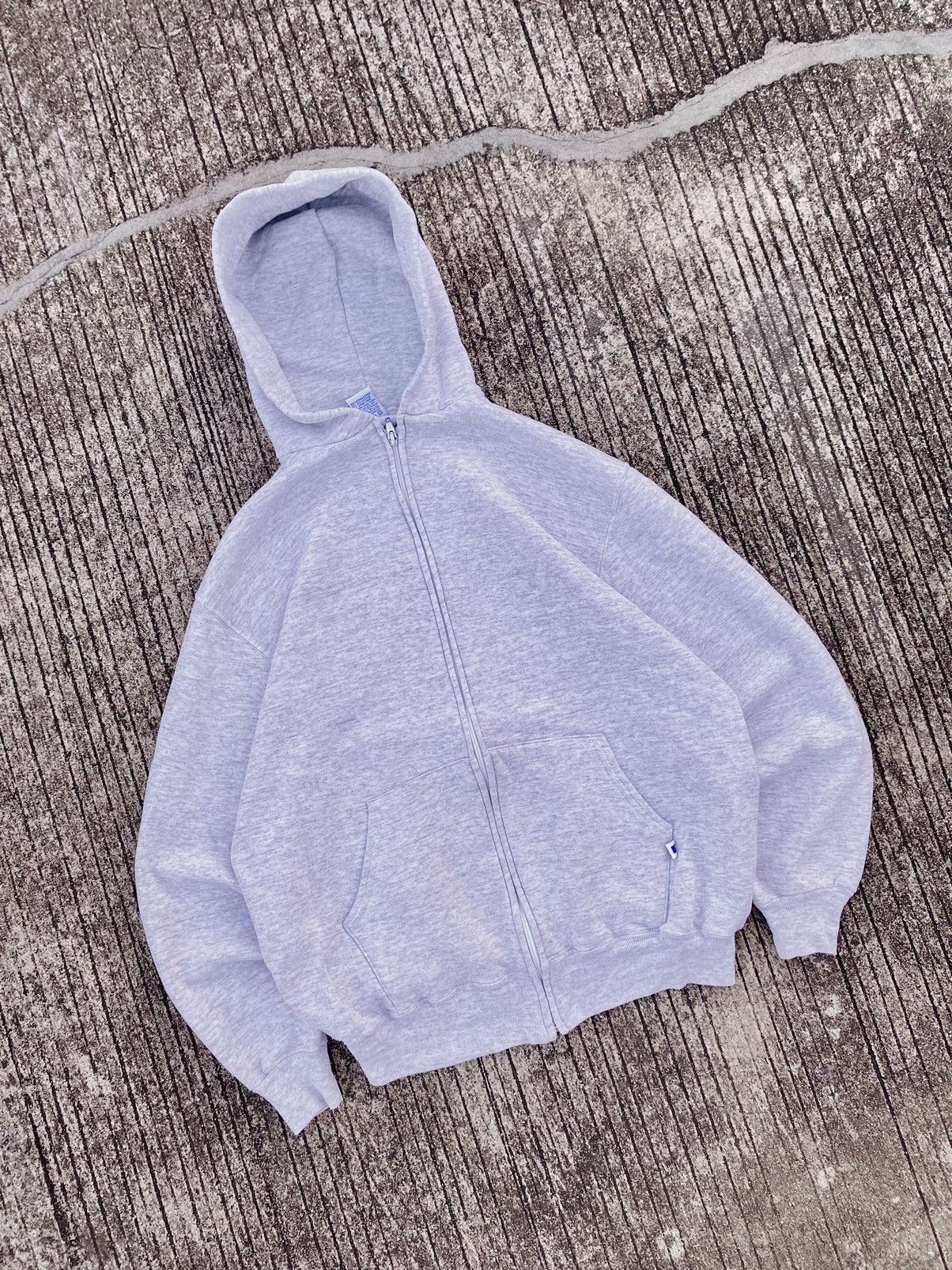 Russell Athletic × Vintage Vintage 90s Russell Athletic Hoodie light Grey Size US L / EU 52-54 / 3 - 5 Thumbnail