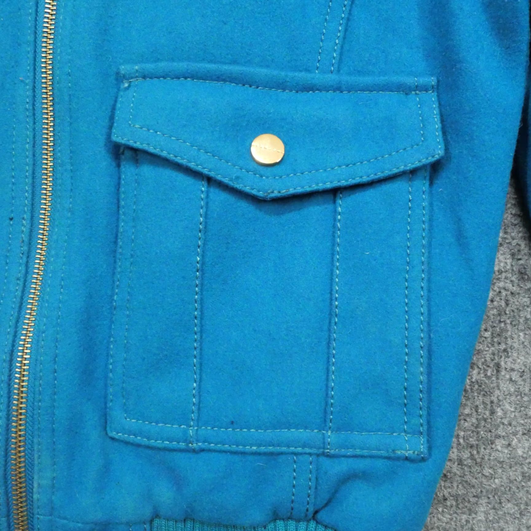 Sean John Sean John Jacket Womens Small Blue Wool Blend Short Cropped Streetwear Y2K Mens? Size 28" / US 6 / IT 42 - 3 Thumbnail