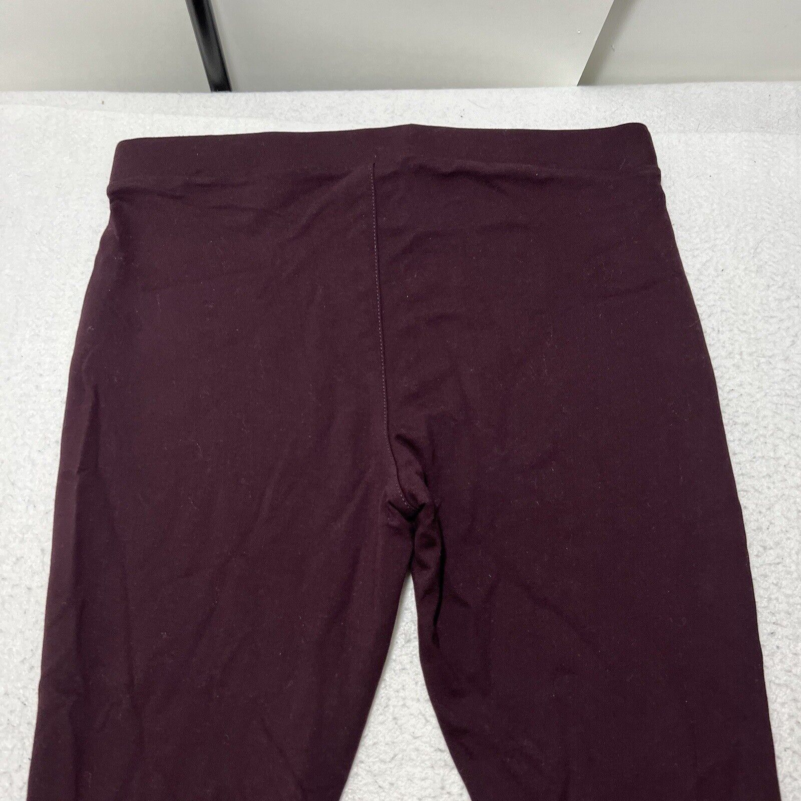 Ambrosi Studio a.n.a Large Pull On Flat Front Legging Capri Pants Burgundy Size 34" / US 12 / IT 48 - 7 Thumbnail