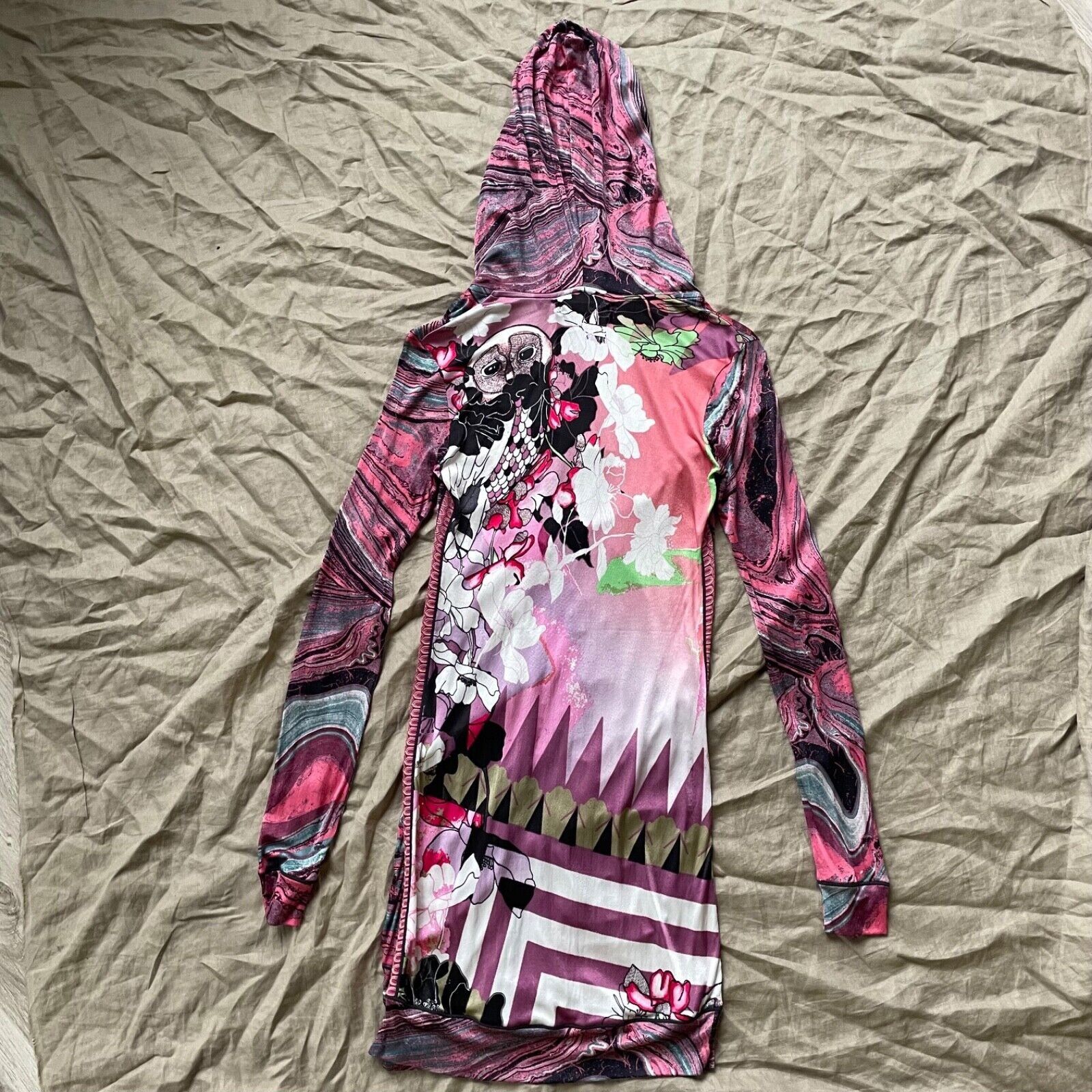 Custo Barcelona Custo Barcelona Line Viscose Full Zip Hooded Dress 8594AC Size XS / US 0-2 / IT 36-38 - 6 Thumbnail