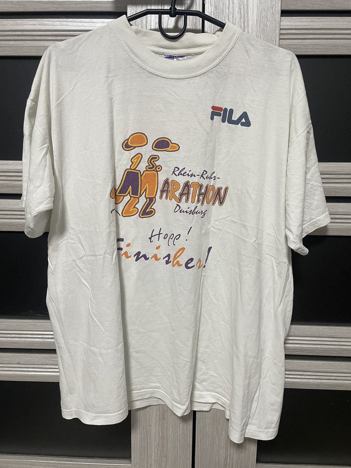 Vintage Vintage Fila 1998 Running Marathon Logo Sport Tee Y2K XL Size US XL / EU 56 / 4 - 2 Thumbnail