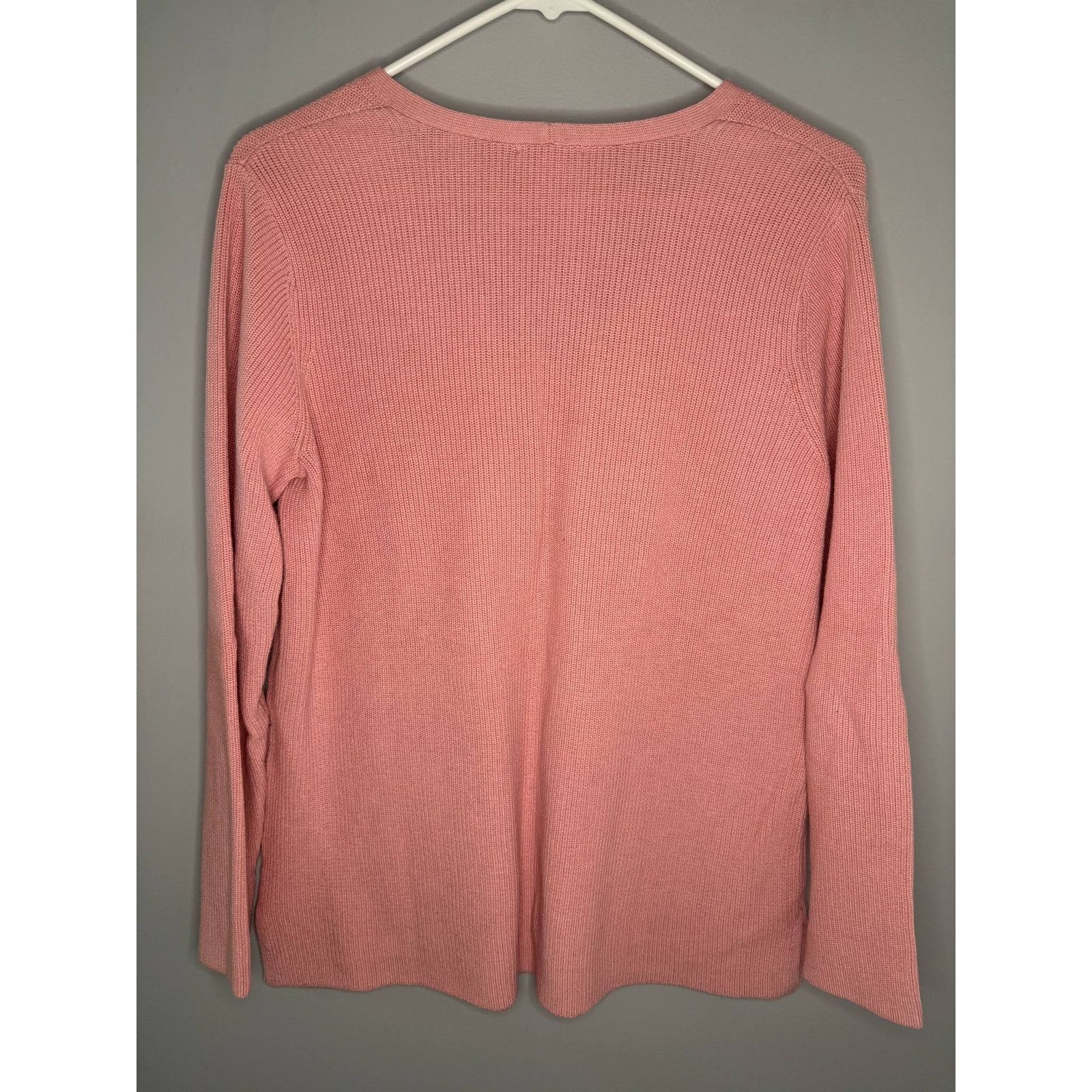 Other J.Jill Long Sleeve V-Neck Knit Pullover Sweater Pink Women S Size S / US 4 / IT 40 - 2 Thumbnail