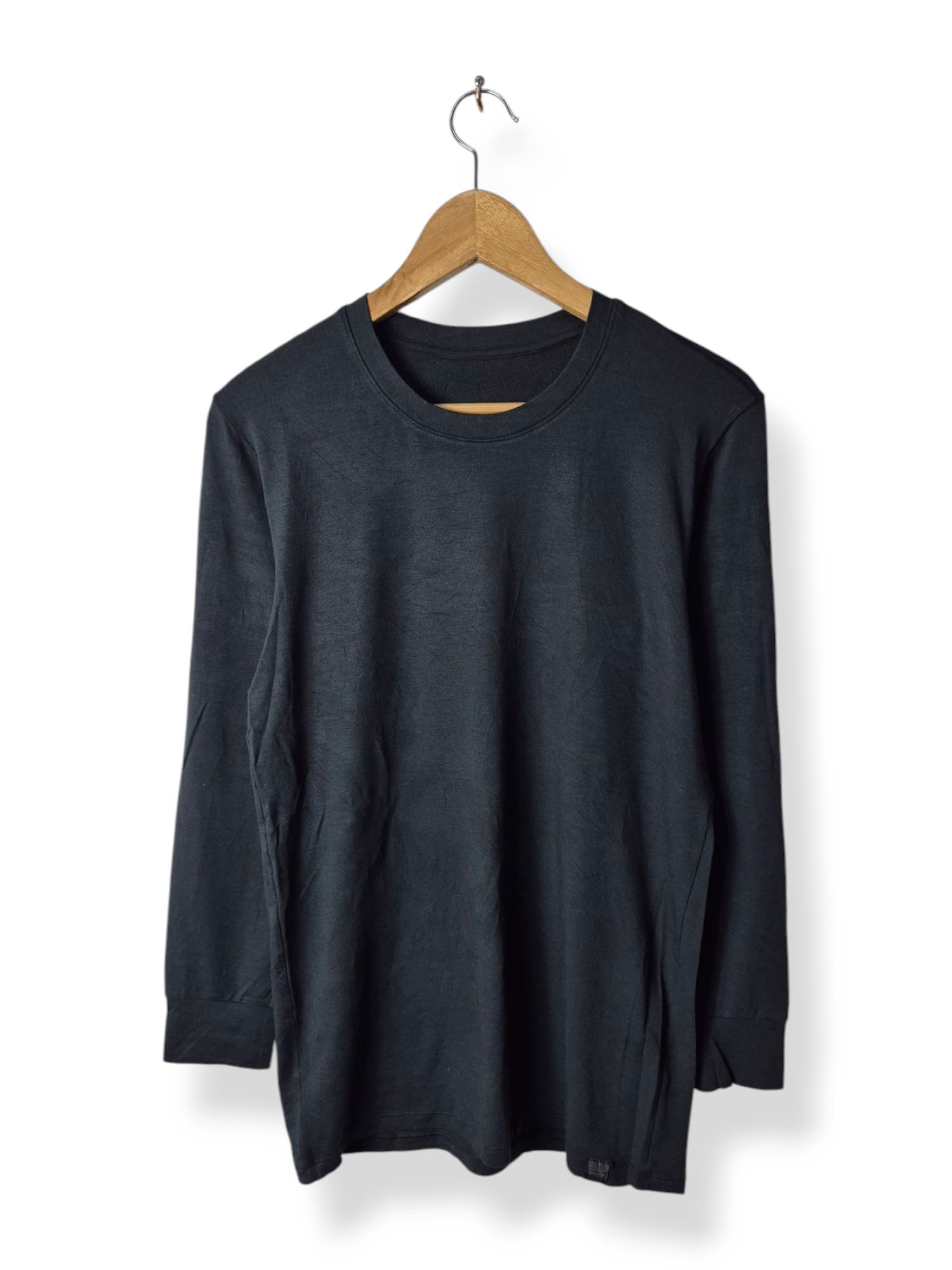 Japanese Brand × Uniqlo 🔥Uniqlo Heat Tech Plain Black Longsleeves Size US M / EU 48-50 / 2 - 1 Thumbnail