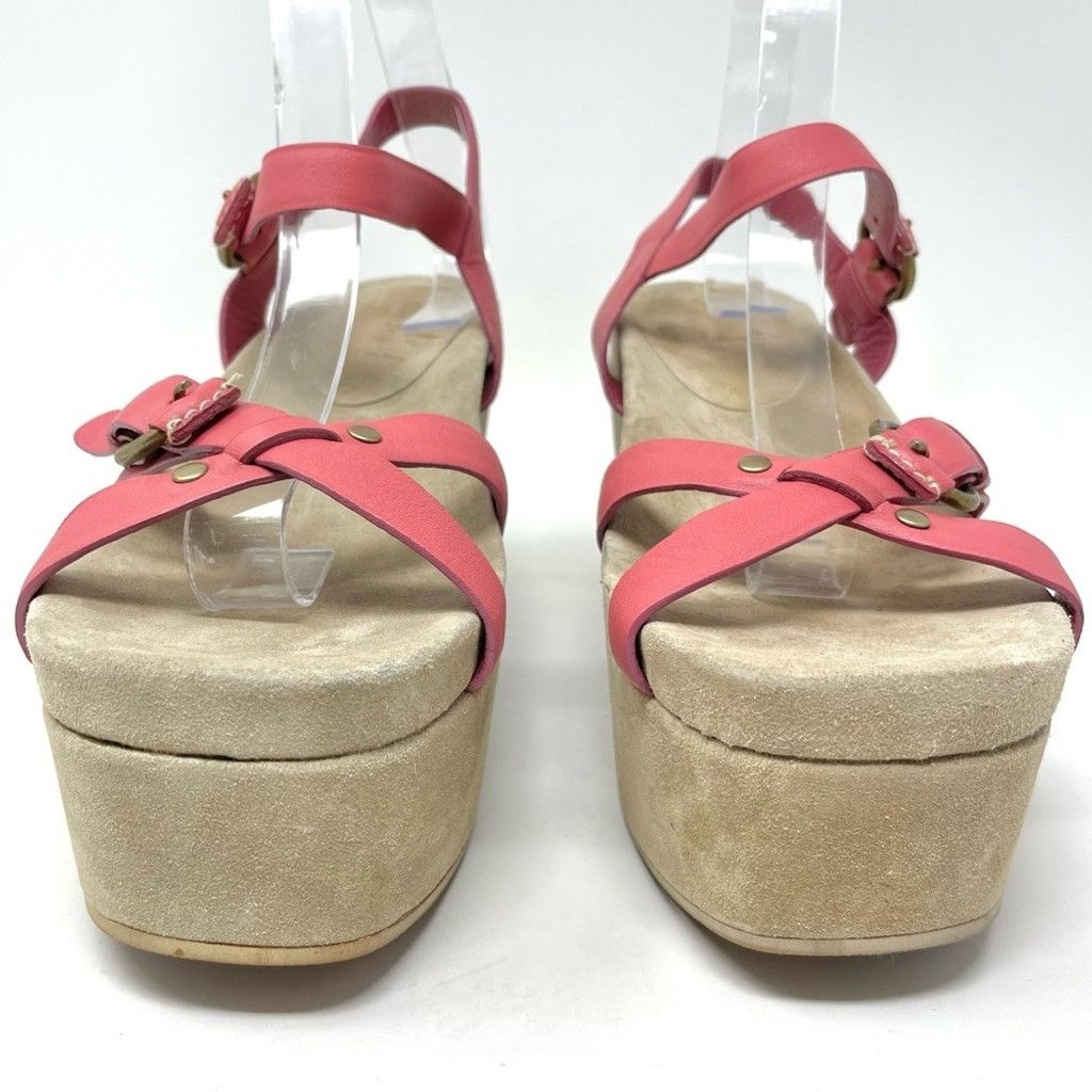 Miu Miu New Miu Miu Pink Leather Flatform Sandals Size 40 Size US 10 / IT 40 - 4 Thumbnail
