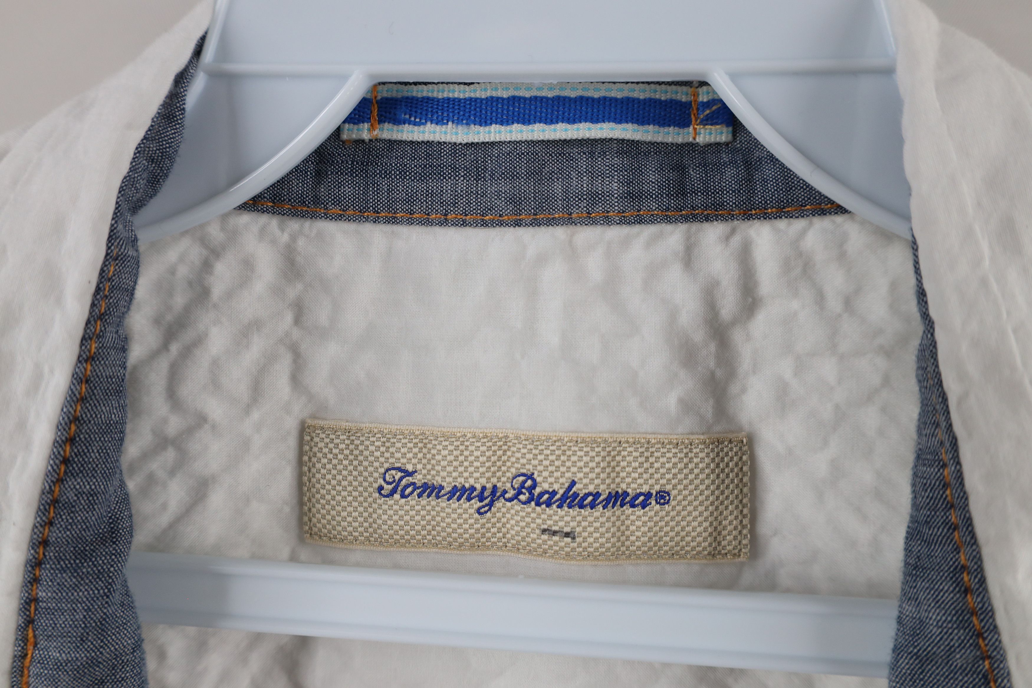Tommy Bahama × Vintage Tommy Bahama Seersucker Short Sleeve Collared Button Shirt Size US M / EU 48-50 / 2 - 6 Thumbnail