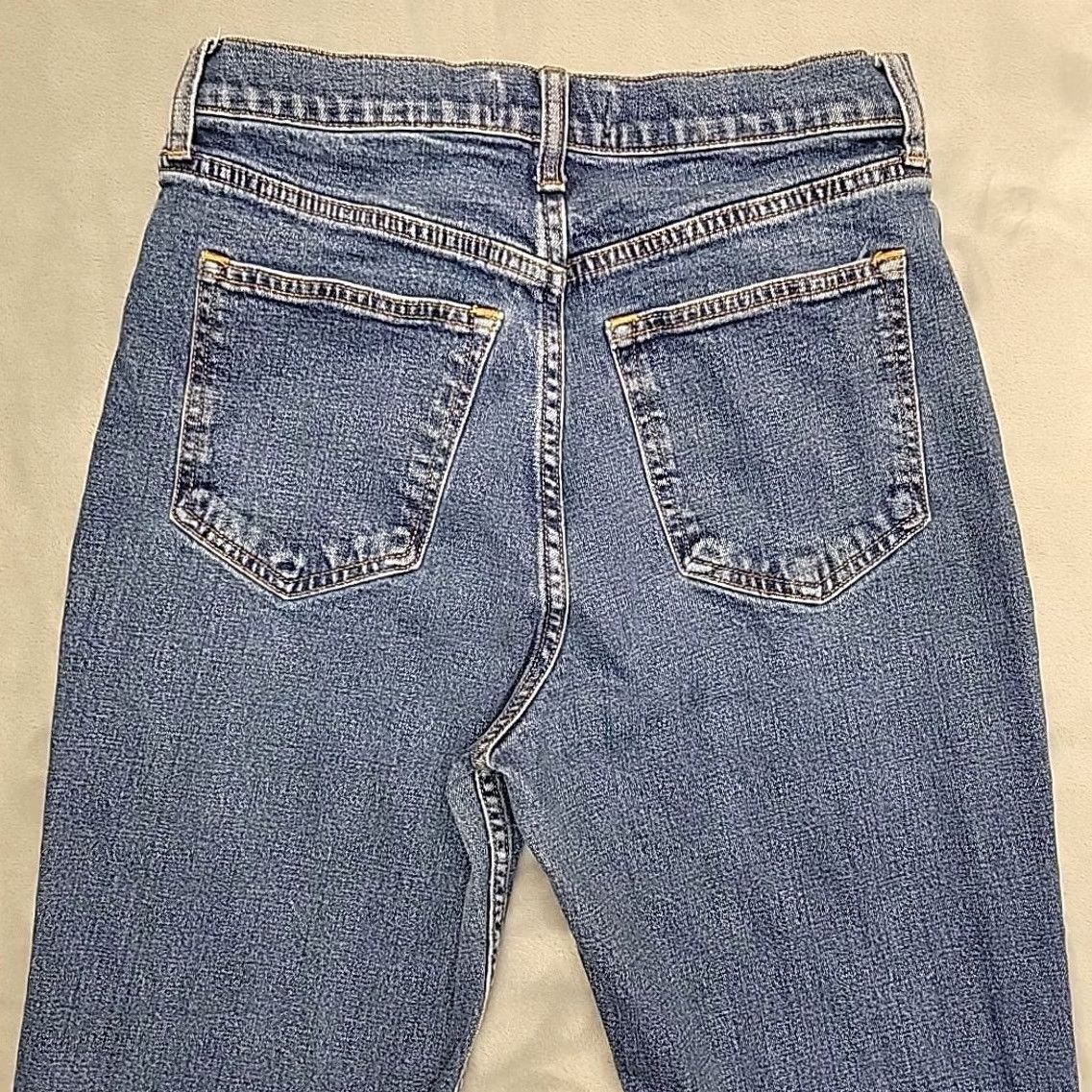 Abercrombie & Fitch Abercrombie & Fitch Jeans Womens 29 Blue Denim Ankle Straight Ultra High Rise 5-Pocket Cotton Spandex Zip Medium Wash Size 29" - 6 Thumbnail