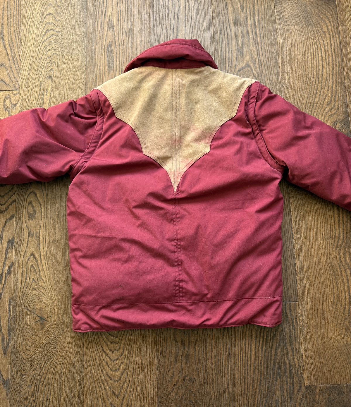 Vintage Vintage 70s Western Goose Down Suede Puffer Jacket Coat Size US L / EU 52-54 / 3 - 3 Thumbnail