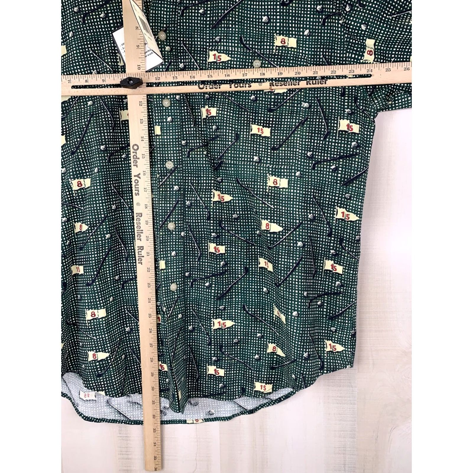 Bugle Boy VINTAGE Bugle Boy All Over Golf Print Cotton Short Sleeve Button Up Mens NWT Size US 33 - 7 Thumbnail
