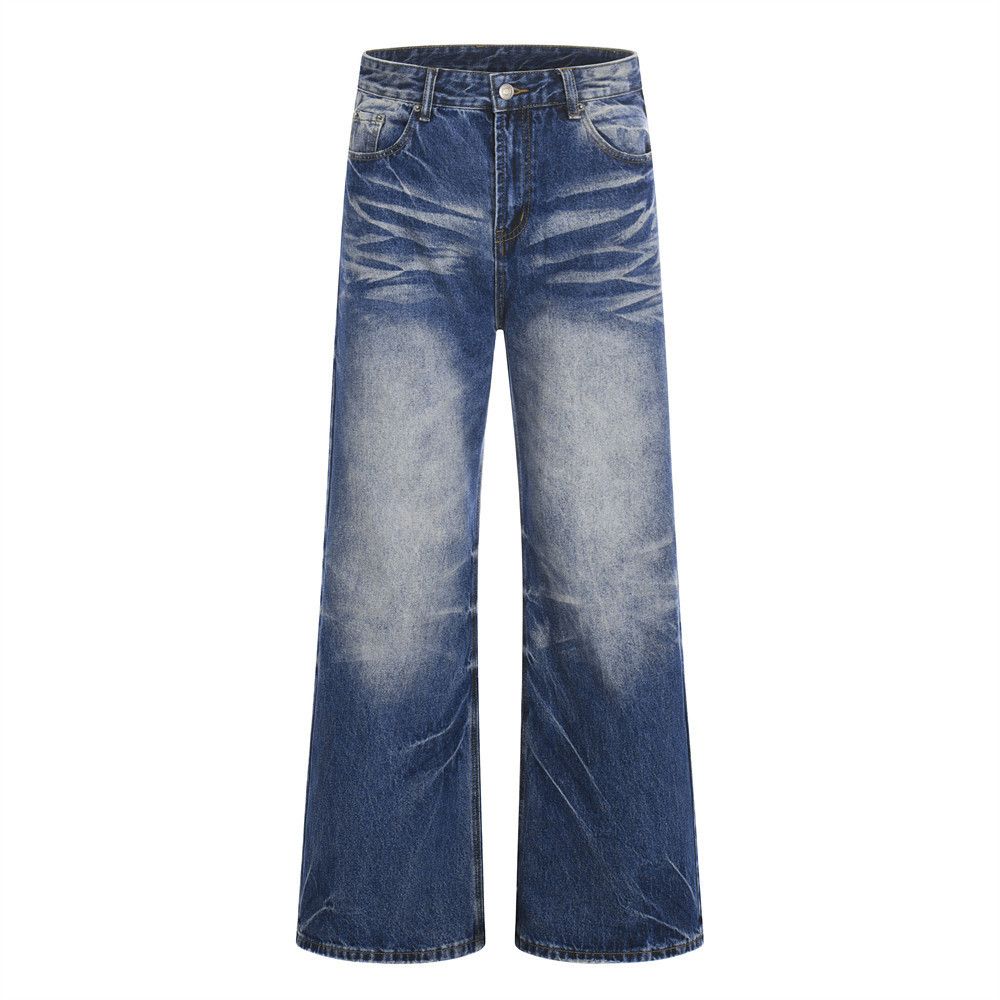 Vintage American Retro Faded-Wash Flared Jeans Size US 32 / EU 48 - 1 Thumbnail